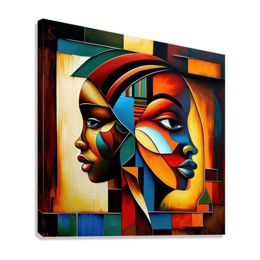 Contemplation, Ethnic Abstract Art Print 11140 Giclée Stretched Canvas Print Visual Wall Art