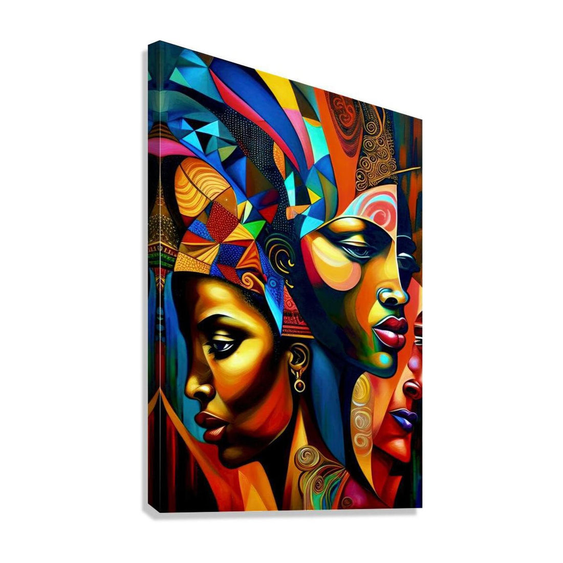 Cover Of Life, Ethnic Abstract Art Print 23114 Giclée Stretched Canvas Print Visual Wall Art