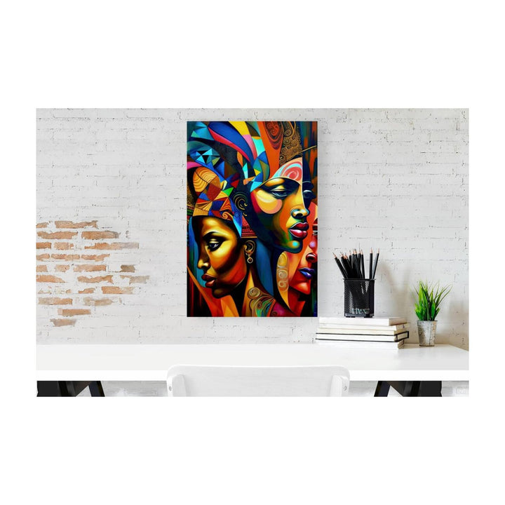 Cover Of Life, Ethnic Abstract Art Print 23114 Visual Wall Art