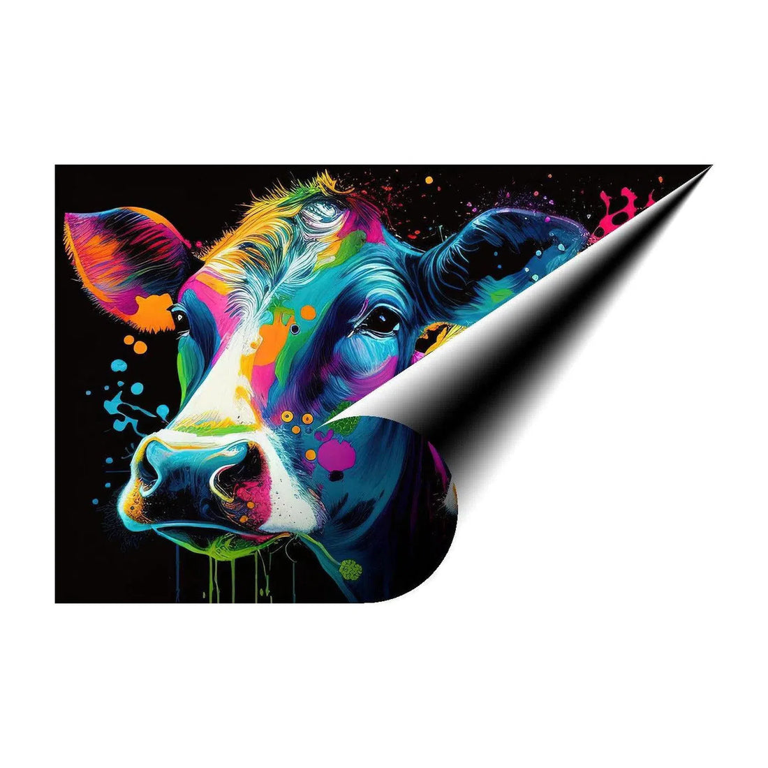 Cow And Calf Portrait, Animal Art Print 32707 Giclée Fine Art Matte Paper Print Visual Wall Art