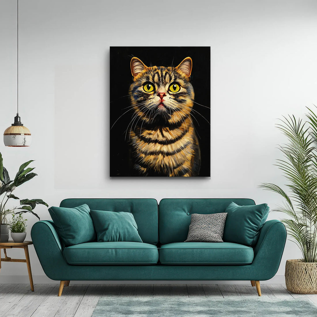 Curious Tabby Cat Gaze Giclée Print 456016 Visual Wall Art AR3:4V-AR4:5V Giclée Print