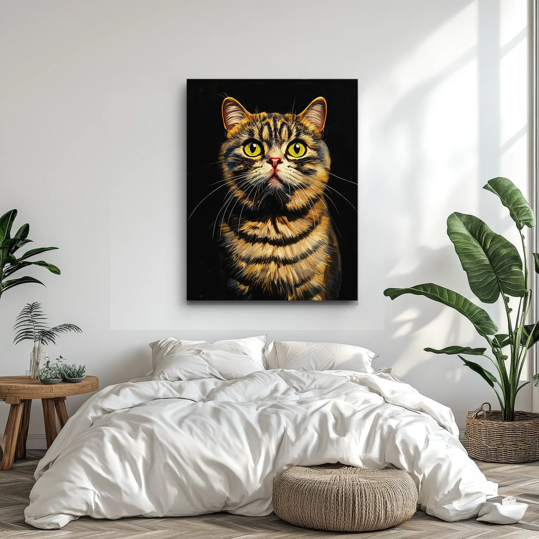 Curious Tabby Cat Gaze Giclée Print 456016 Visual Wall Art AR3:4V-AR4:5V Giclée Print