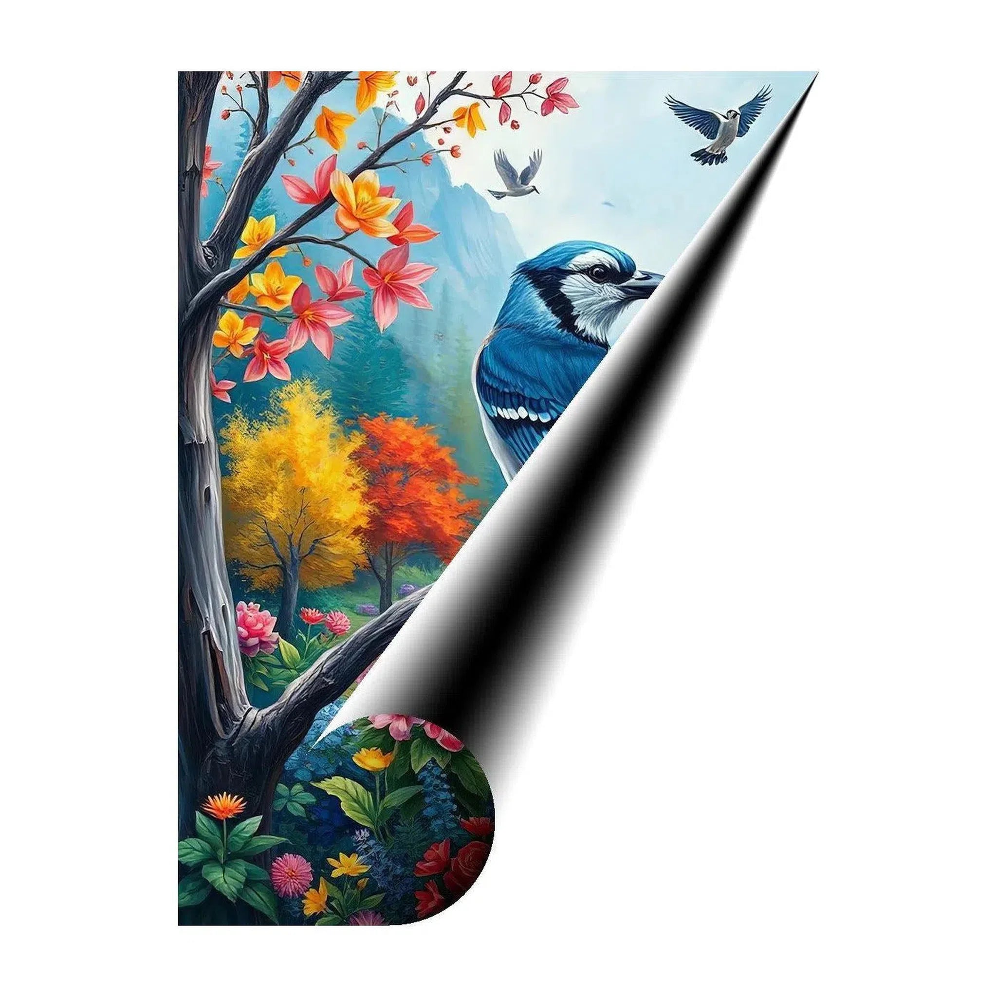 Cyanocitta Cristata Blue Jay, Bird Art Print 34253 Giclée Fine Art Matte Paper Print Visual Wall Art