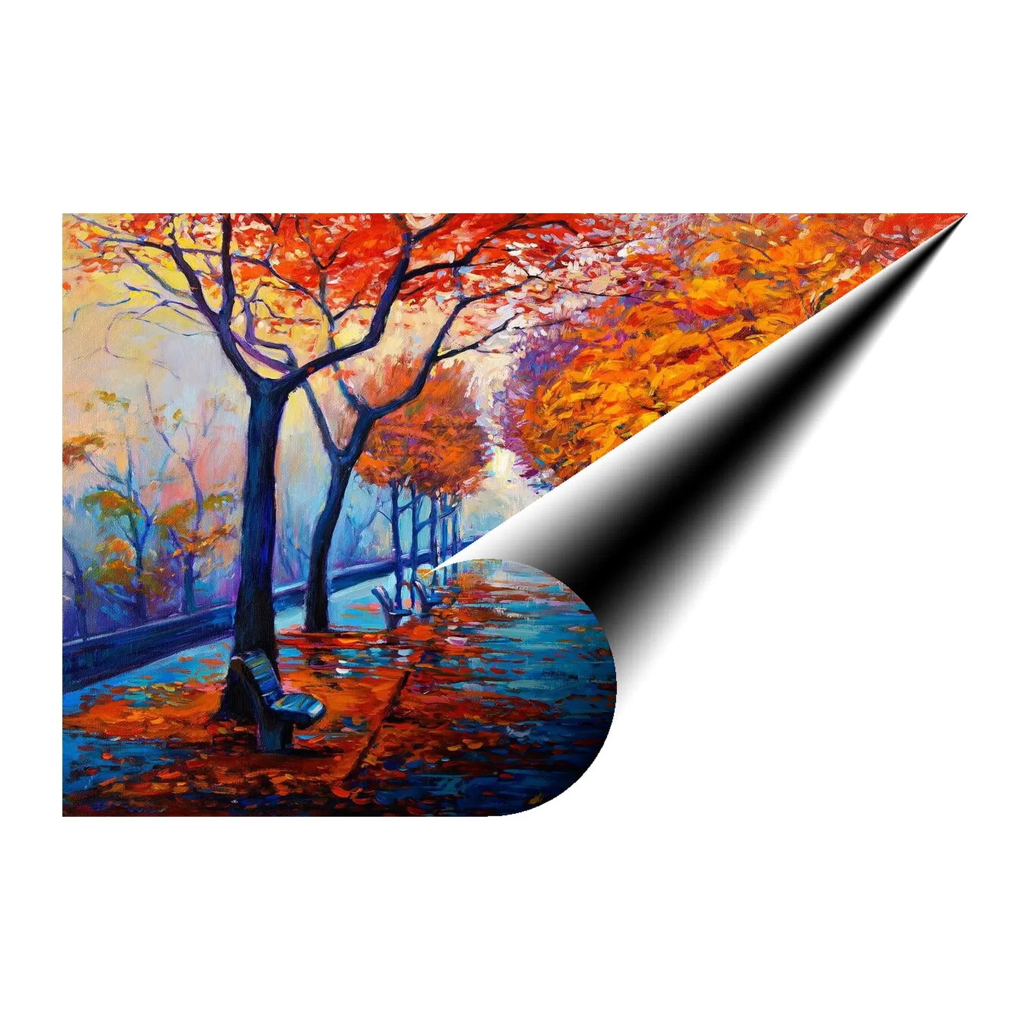 ibrant Autumn Pathway Landscape Giclée Print 32649 Visual Wall Art