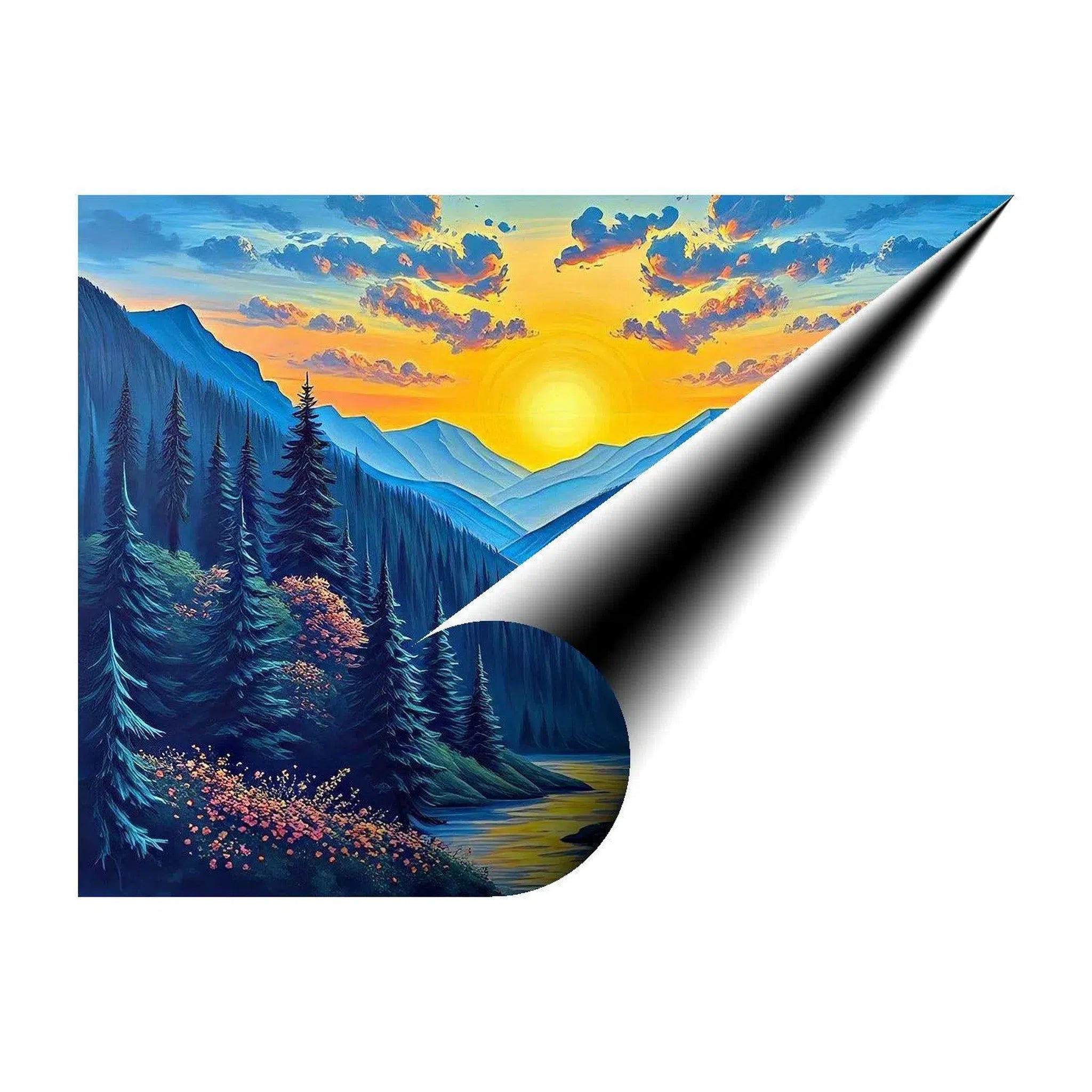 Sunrise Lush Greenery Nature Art Print 43737 Visual Wall Art