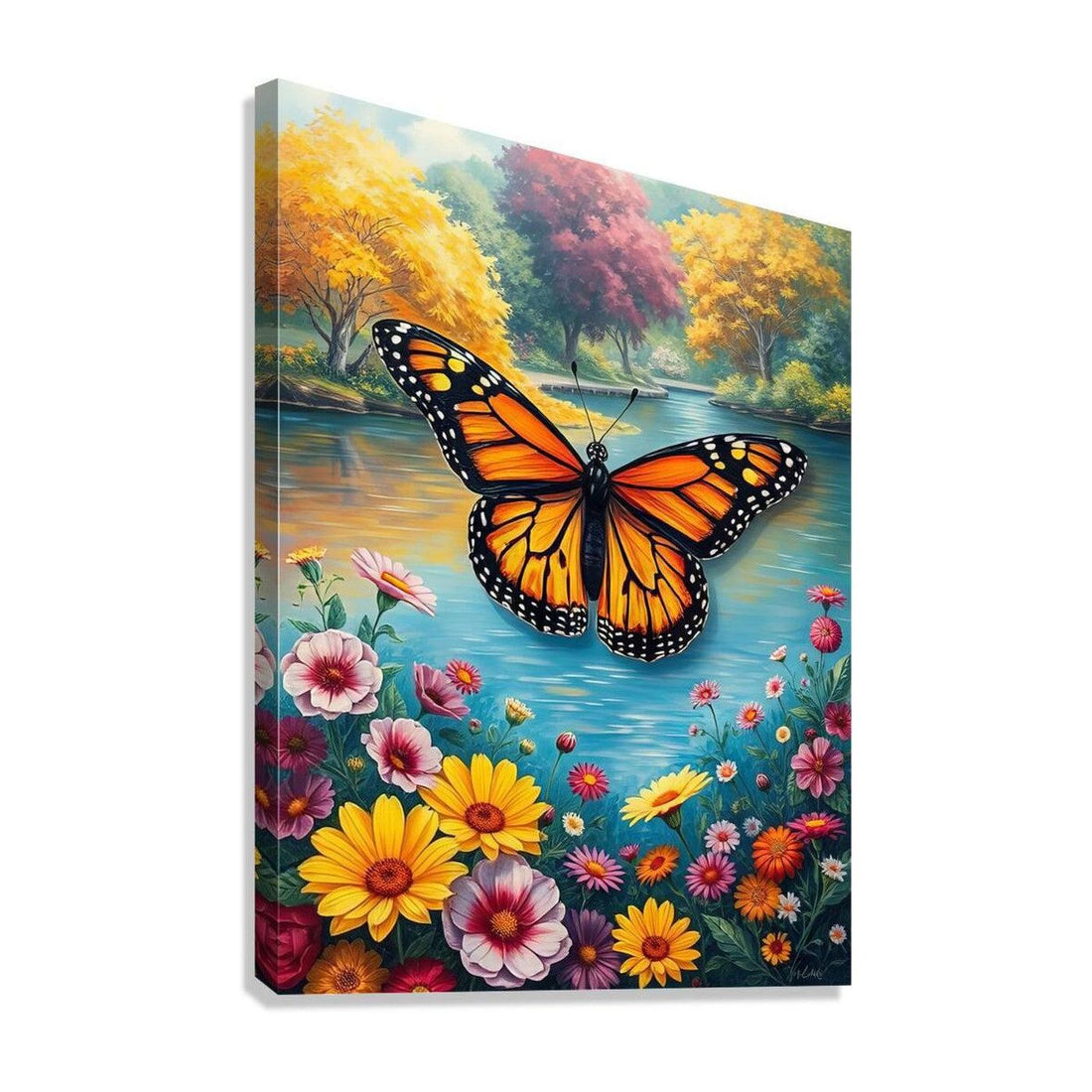 Danaus Monarch Butterfly, Insect Art Print 34254 Giclée Stretched Canvas Print Visual Wall Art