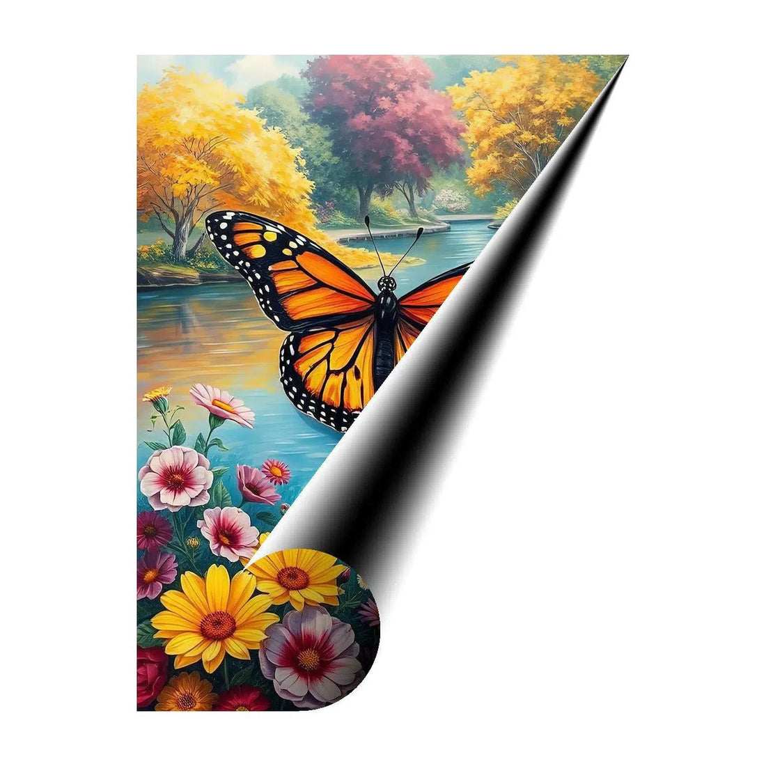 Danaus Monarch Butterfly, Insect Art Print 34254 Giclée Rolled Canvas Print Visual Wall Art