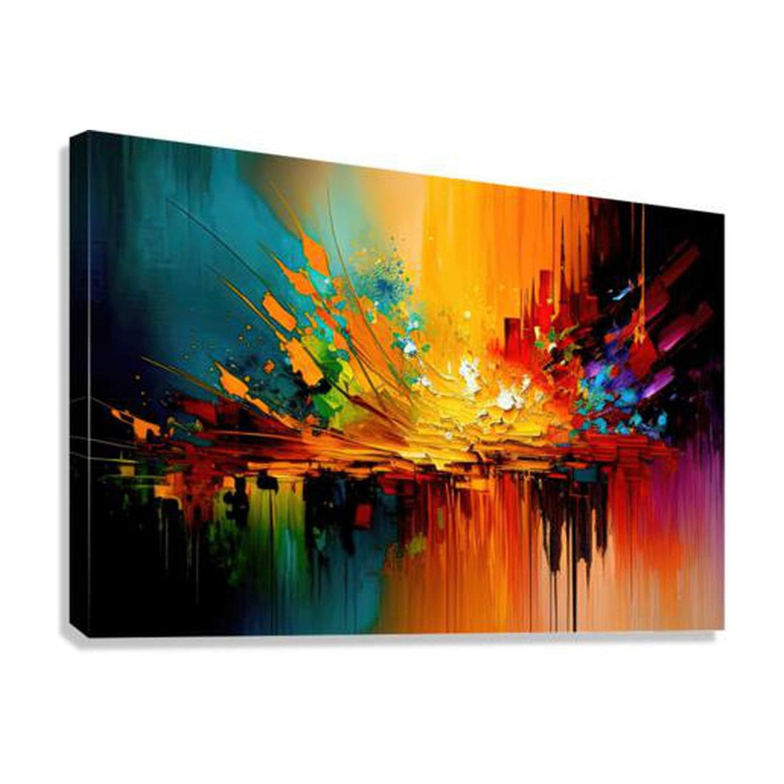 Daub Abstract, Splatter Art Print 32532 Giclée Stretched Canvas Print Visual Wall Art