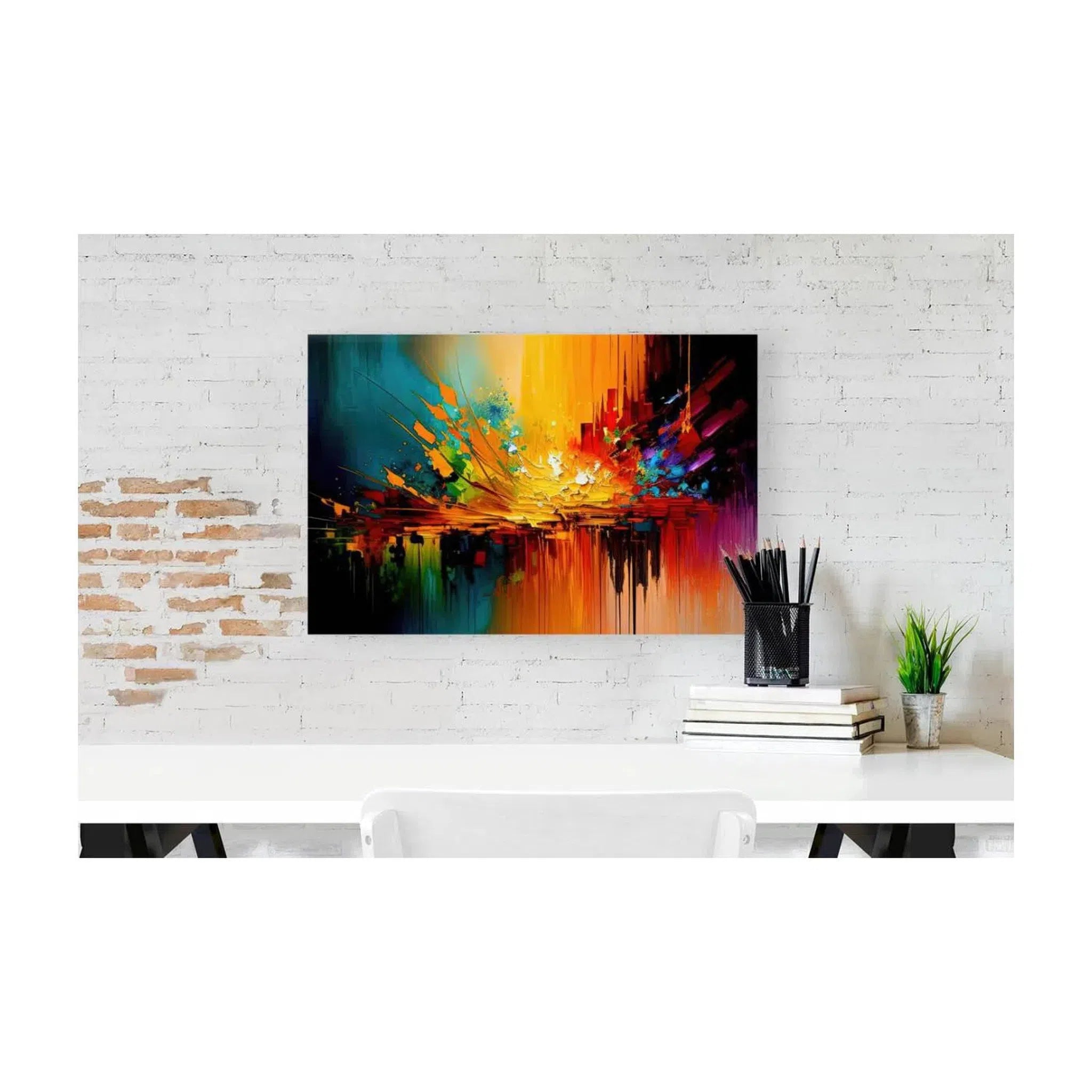 Daub Abstract, Splatter Art Print 32532 Visual Wall Art