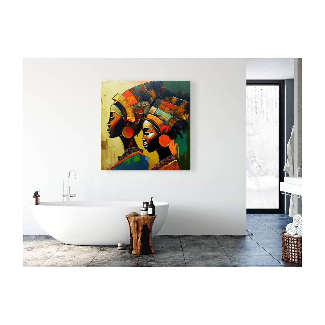 Dawn Ebony Child, Ethnic Abstract Art Print 11134 Visual Wall Art