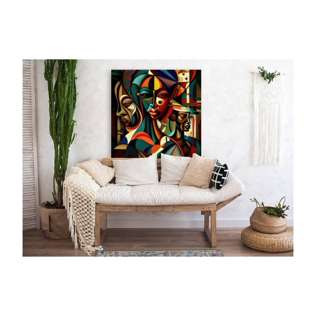 Deceiving Woman, Ethnic Abstract Art Print 11105 Visual Wall Art