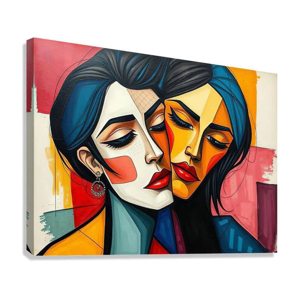 Deep Bonding: Vibrant Abstract Art Print 43629 – Visual Wall Art