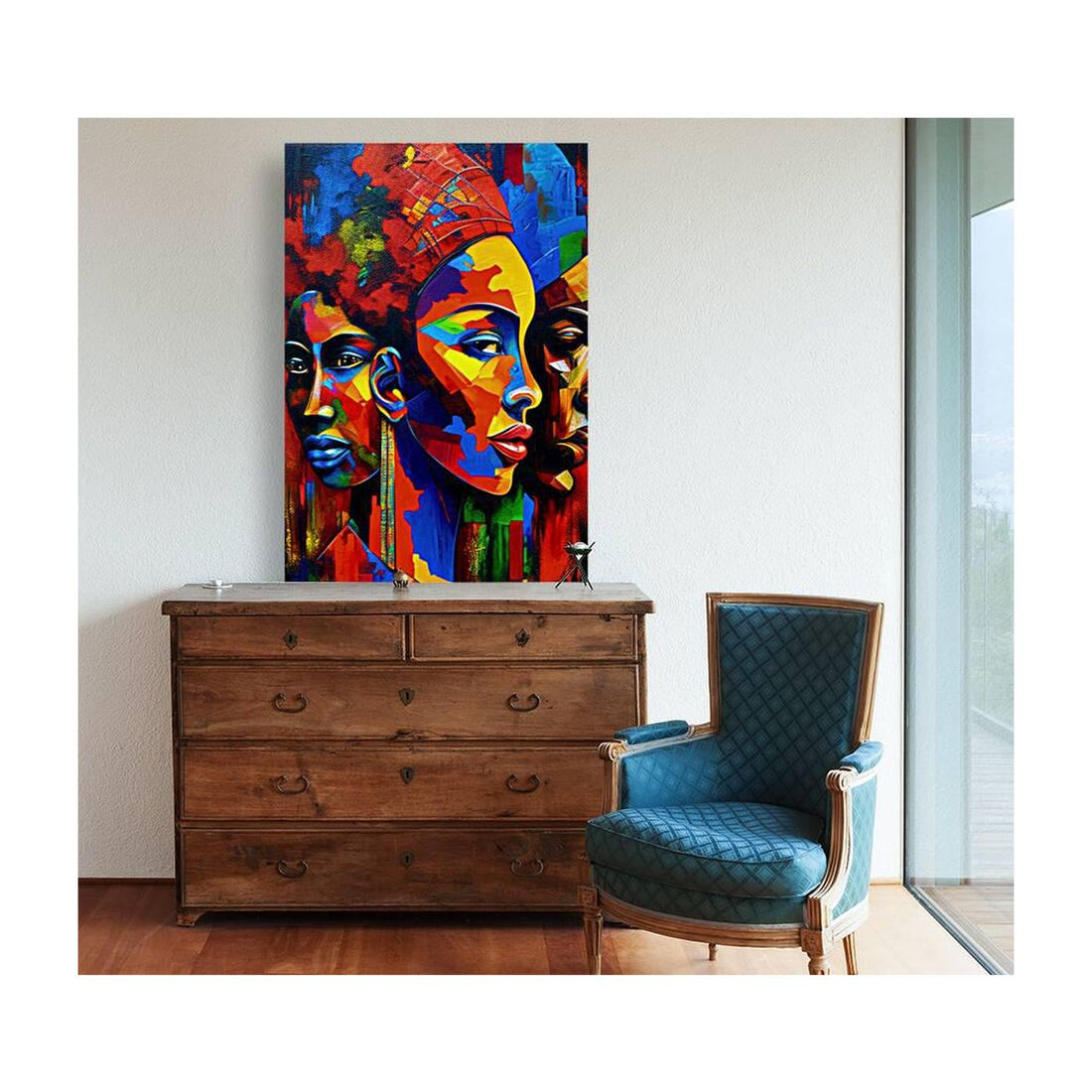 Desires Of Amusement, Ethnic Abstract Art Print 23127 Visual Wall Art