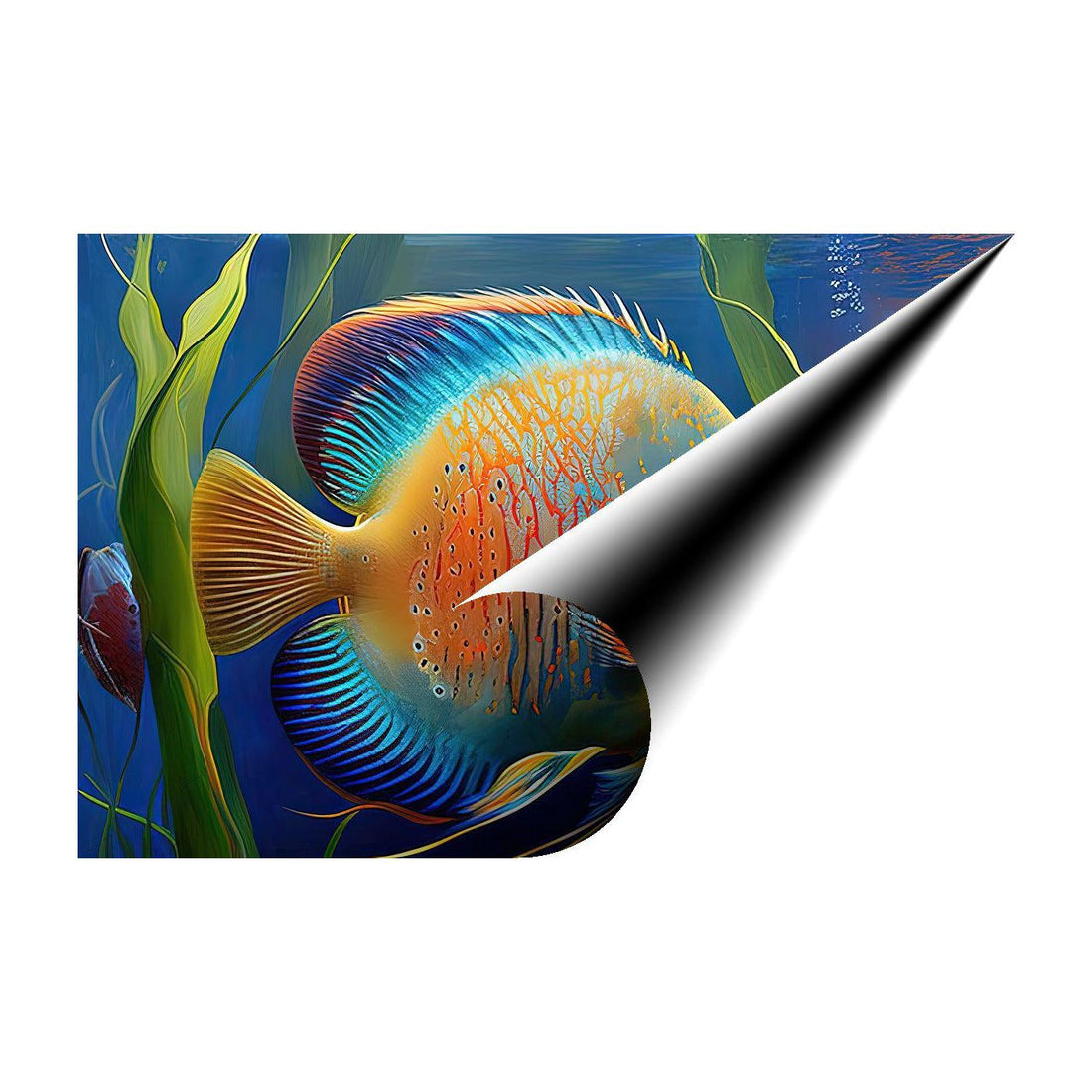 Discus In Aquarium, Fish Art Print 32300 Giclee Rolled Canvas Print Visual Wall Art