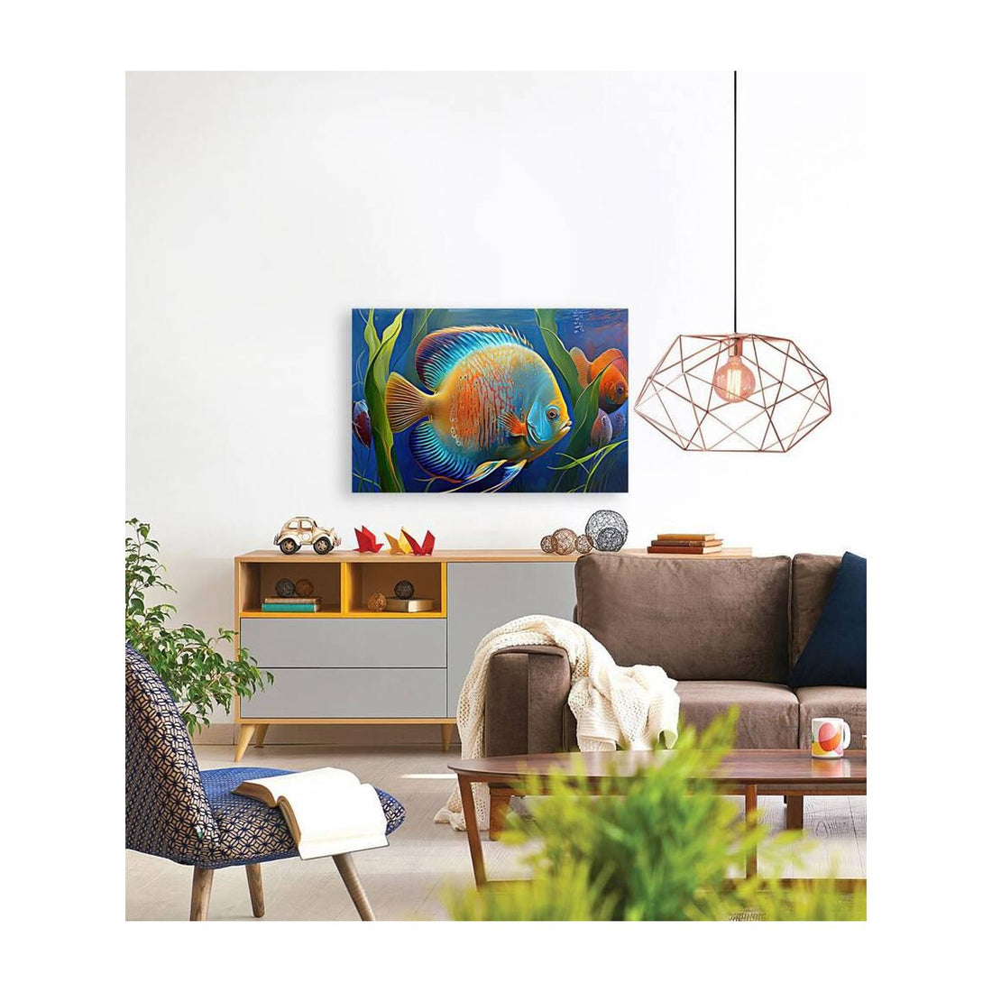 Discus In Aquarium, Fish Art Print 32300 Visual Wall Art