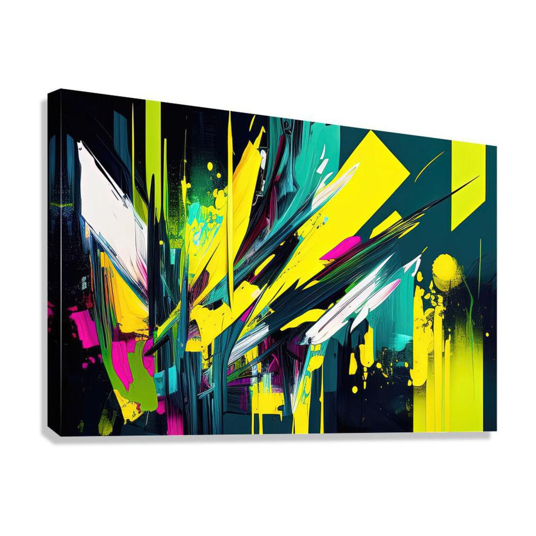 Disorder, Abstract Art Print 32805 Giclée Stretched Canvas Print Visual Wall Art