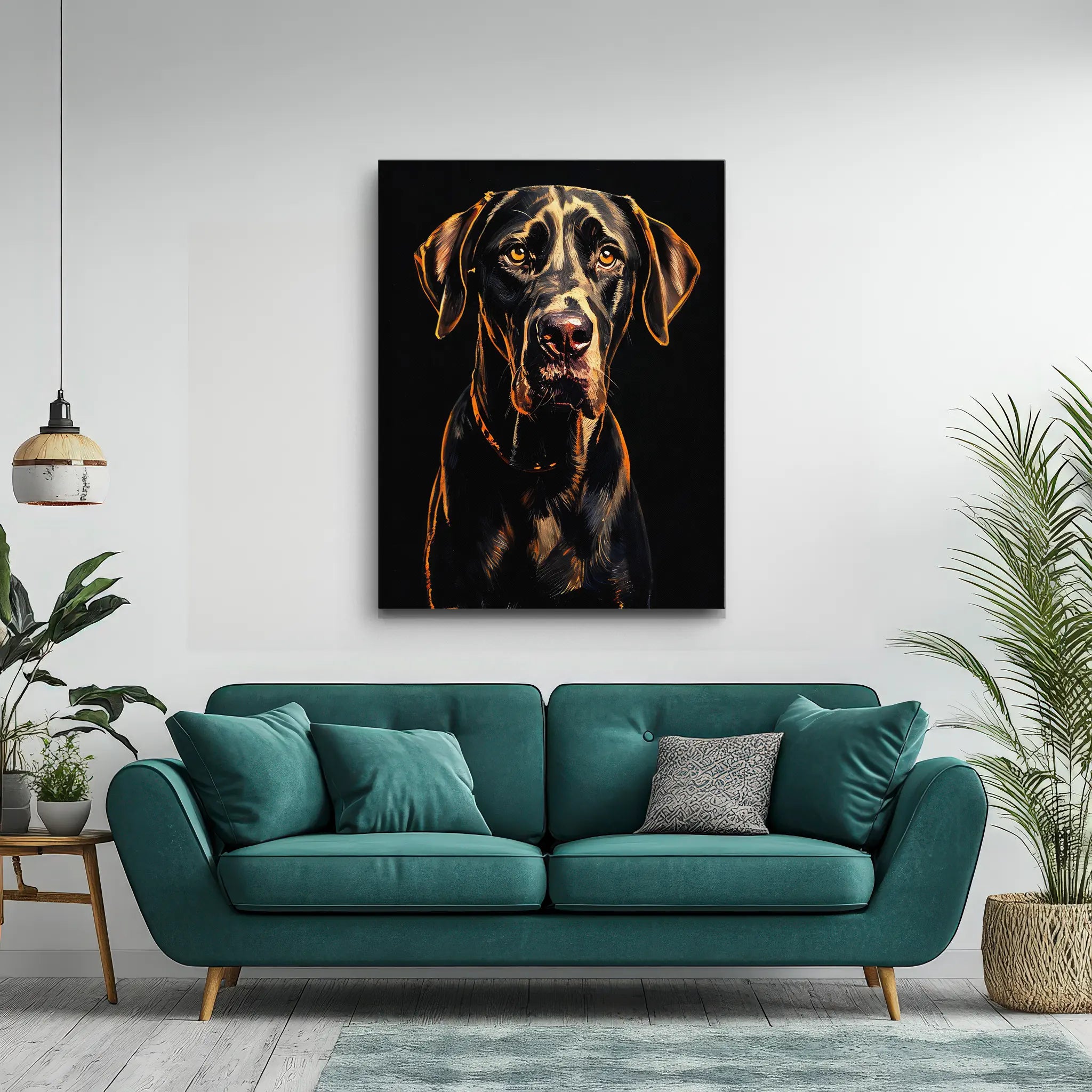 Doberman's Intense Look Giclée Print 456019 Visual Wall Art AR3:4V-AR4:5V Giclée Print