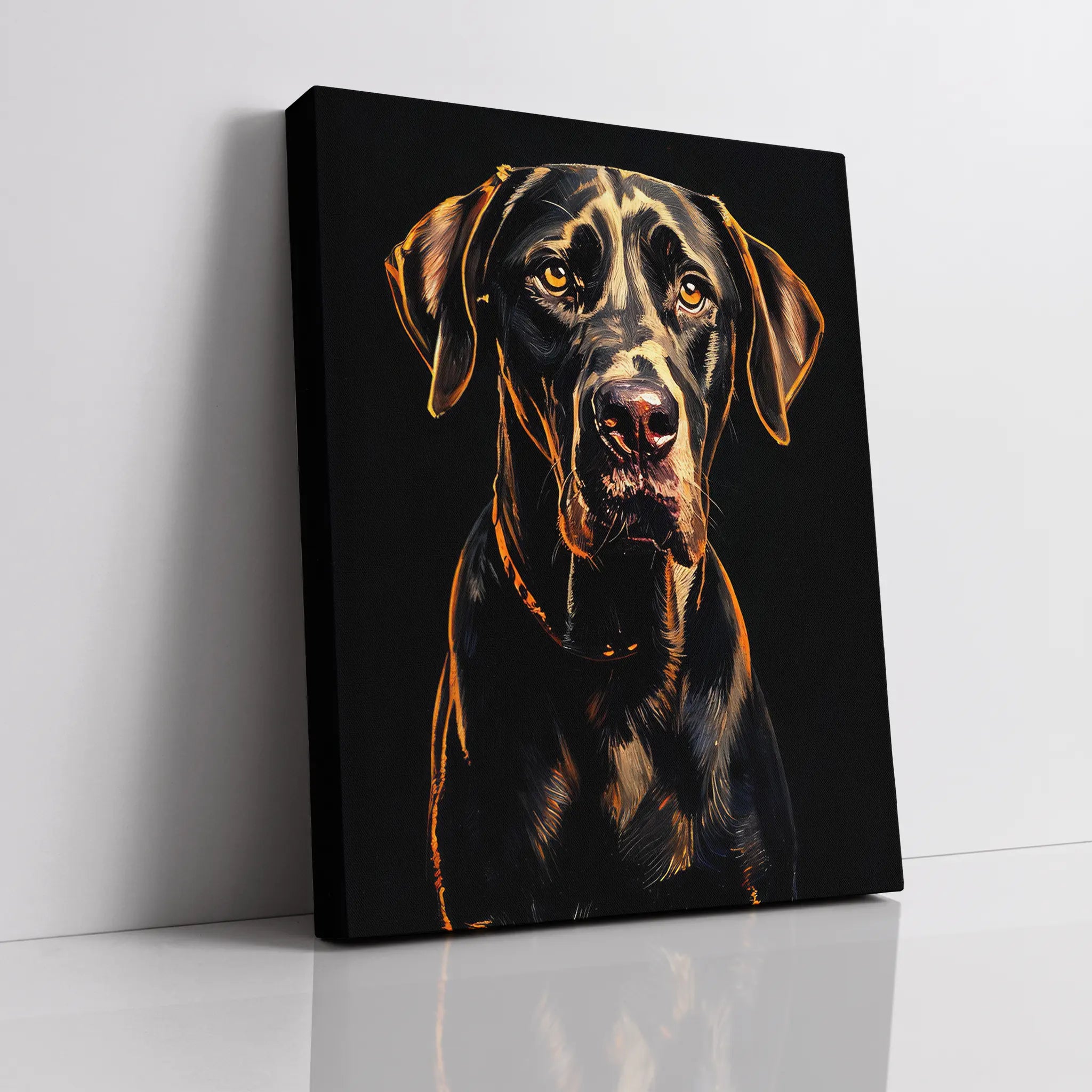Doberman's Intense Look Giclée Print 456019 Visual Wall Art AR3:4V-AR4:5V Giclée Print