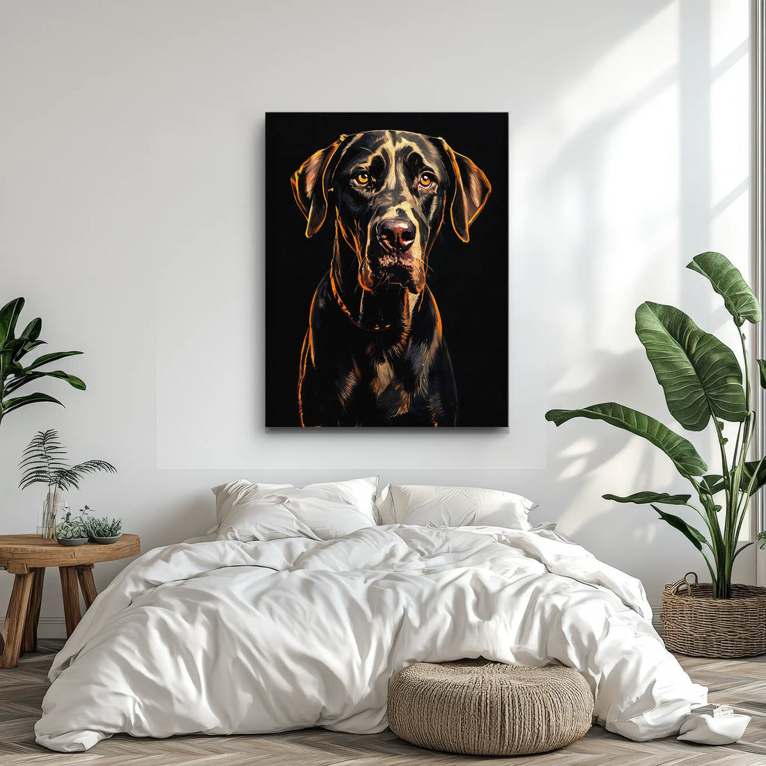 Doberman's Intense Look Giclée Print 456019 Visual Wall Art AR3:4V-AR4:5V Giclée Print