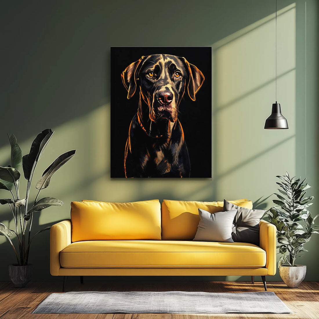 Doberman's Intense Look Giclée Print 456019 Visual Wall Art AR3:4V-AR4:5V Giclée Print