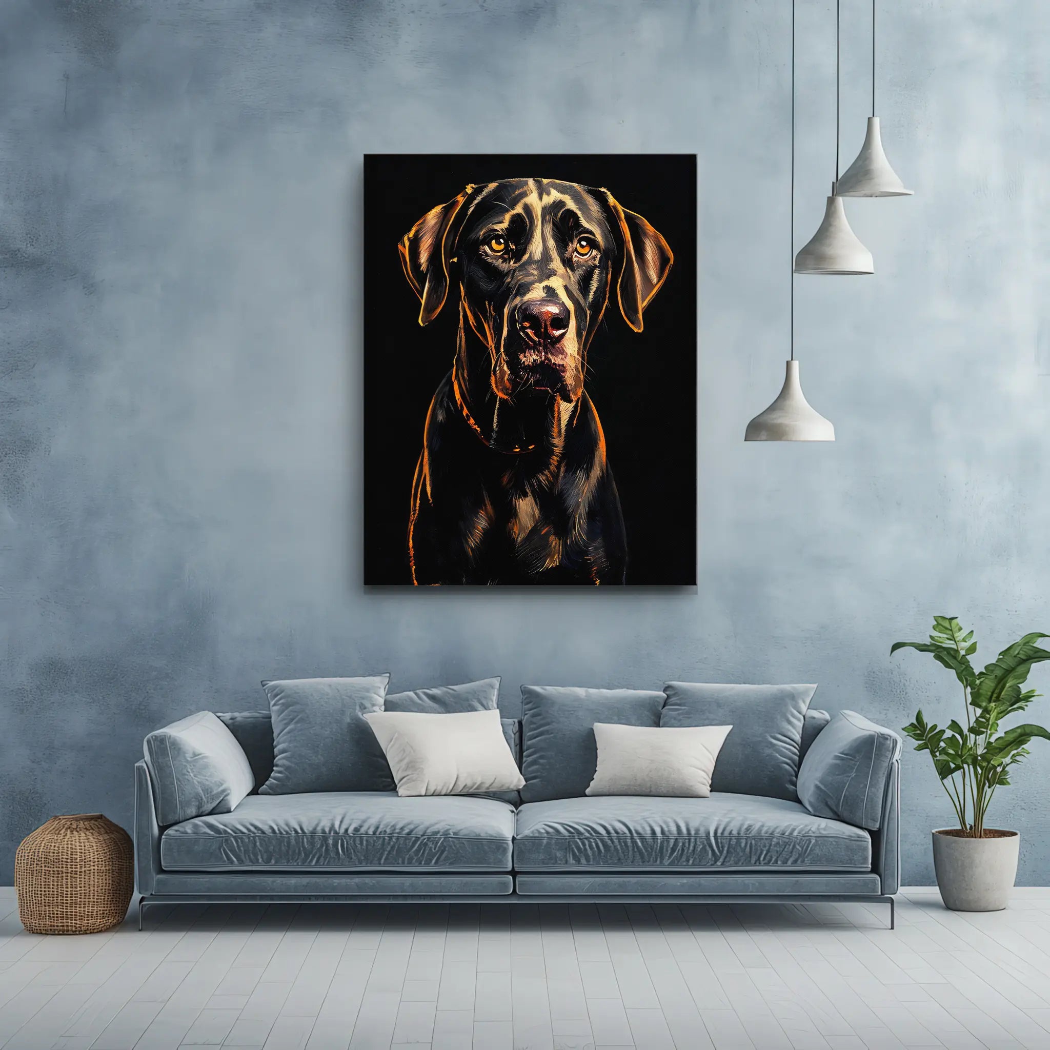 Doberman's Intense Look Giclée Print 456019 Visual Wall Art AR3:4V-AR4:5V Giclée Print