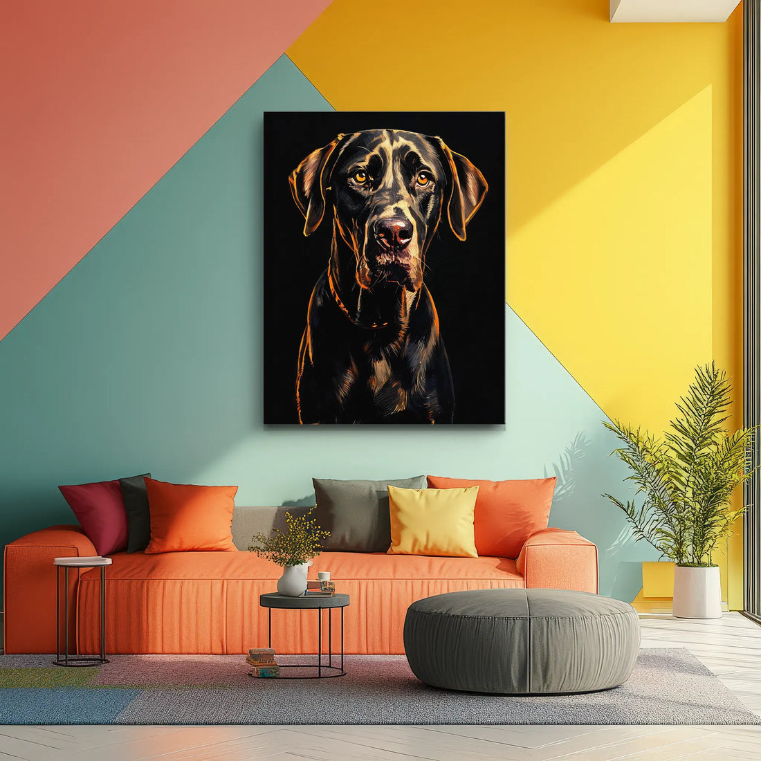 Doberman's Intense Look Giclée Print 456019 Visual Wall Art AR3:4V-AR4:5V Giclée Print
