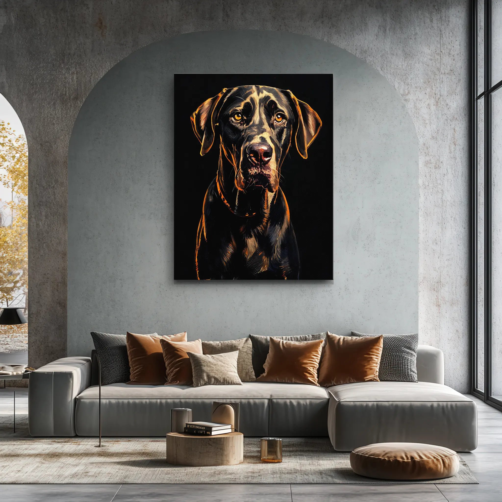 Doberman's Intense Look Giclée Print 456019 Visual Wall Art AR3:4V-AR4:5V Giclée Print