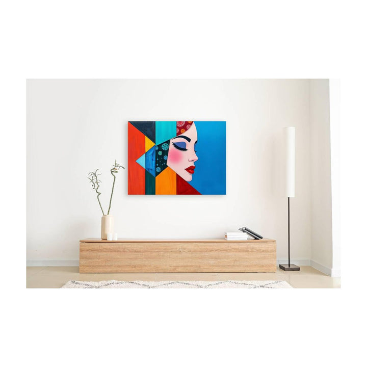 Dozing Woman, Abstract Art Print 43601 Visual Wall Art