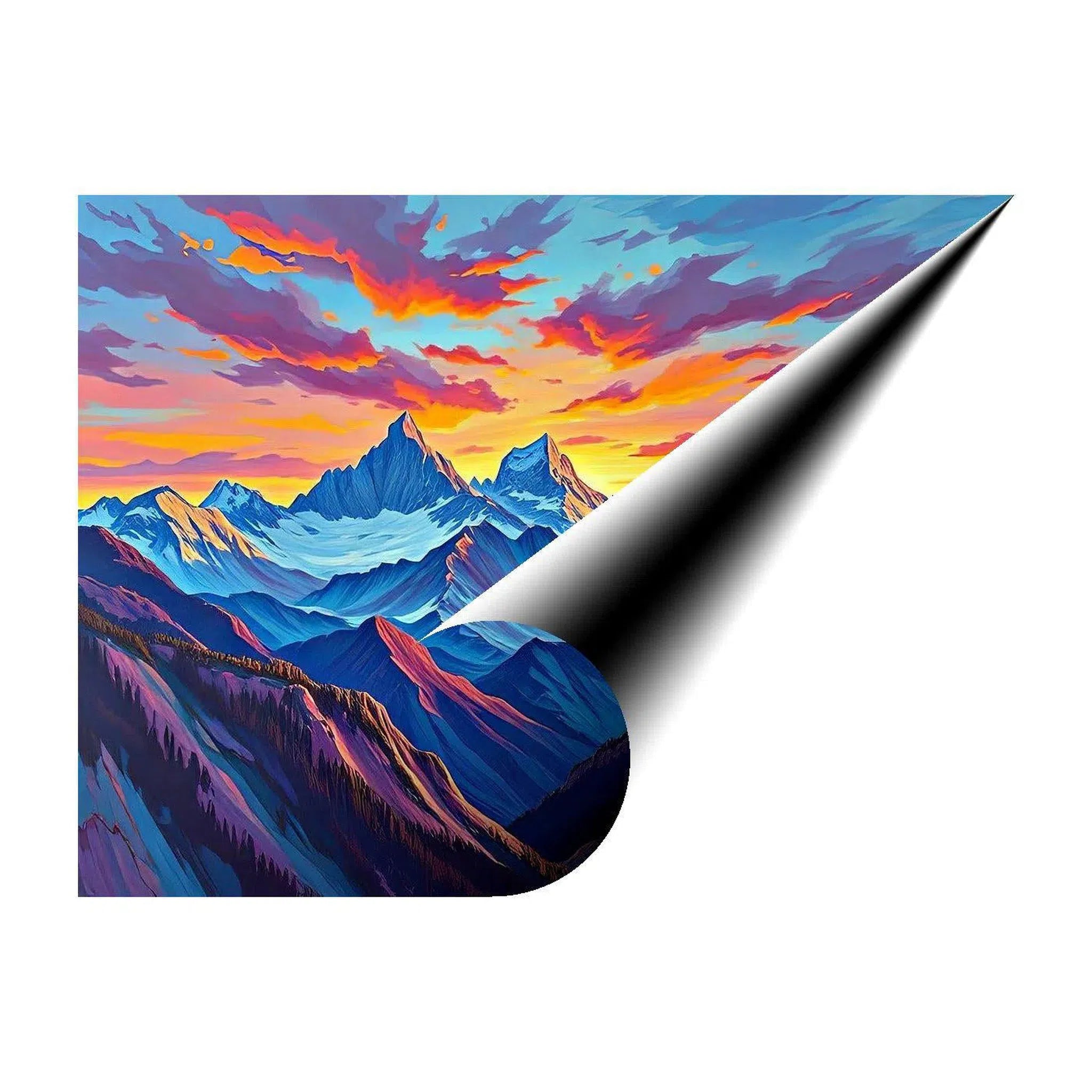 Majestic Mountain Range Nature Art Print 43716 Visual Wall Art