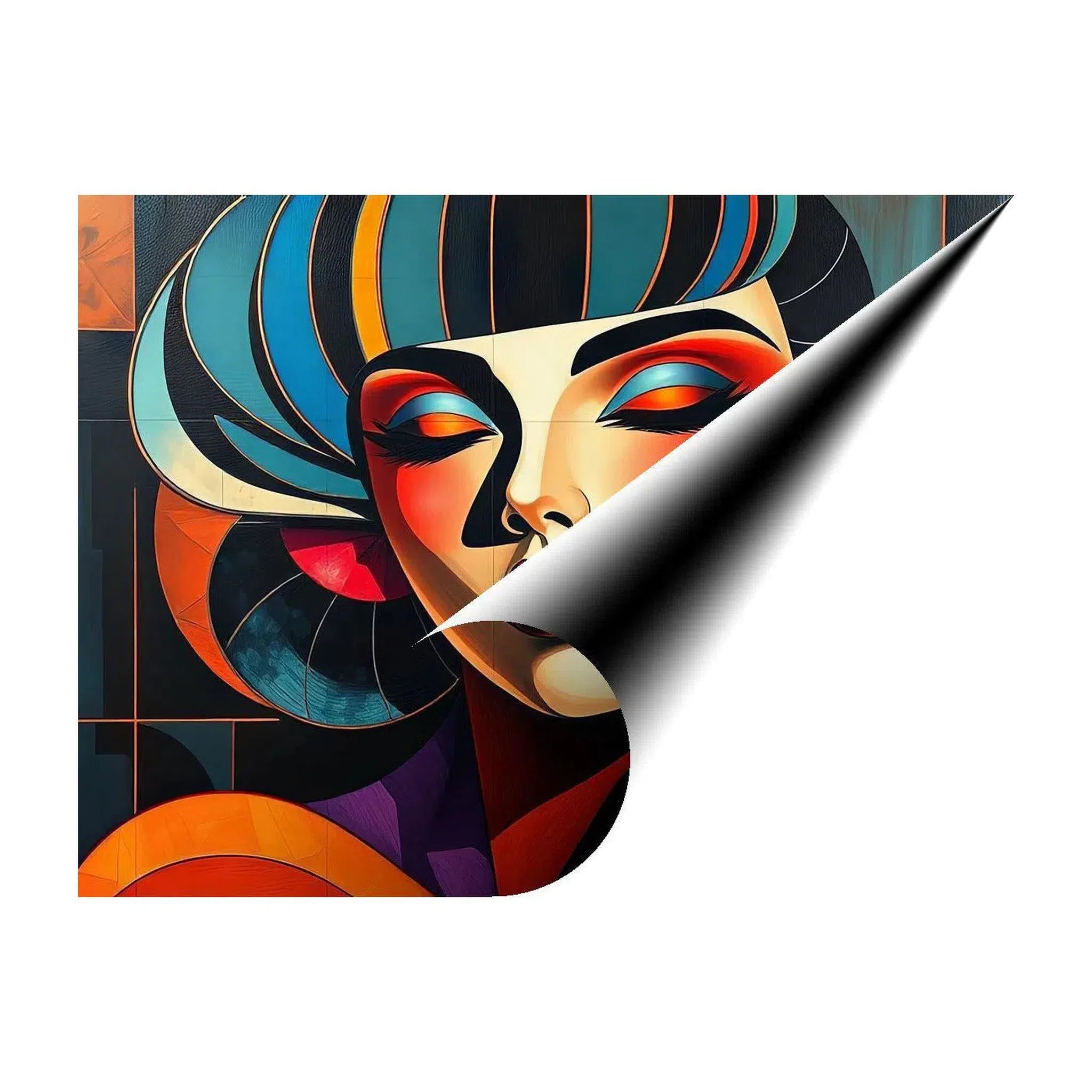 Eased Up Beauty, Abstract Art Print 43603 Giclée Rolled Canvas Print Visual Wall Art