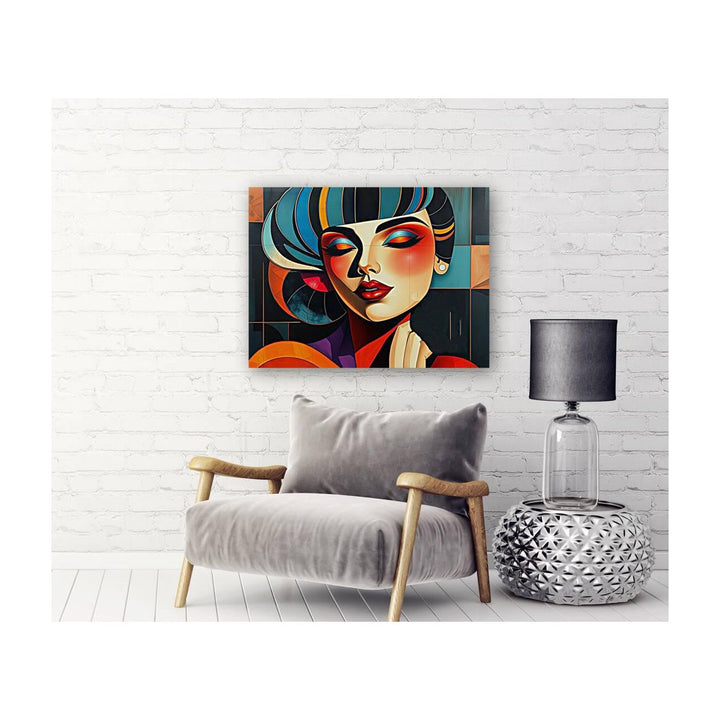 Eased Up Beauty, Abstract Art Print 43603 Visual Wall Art