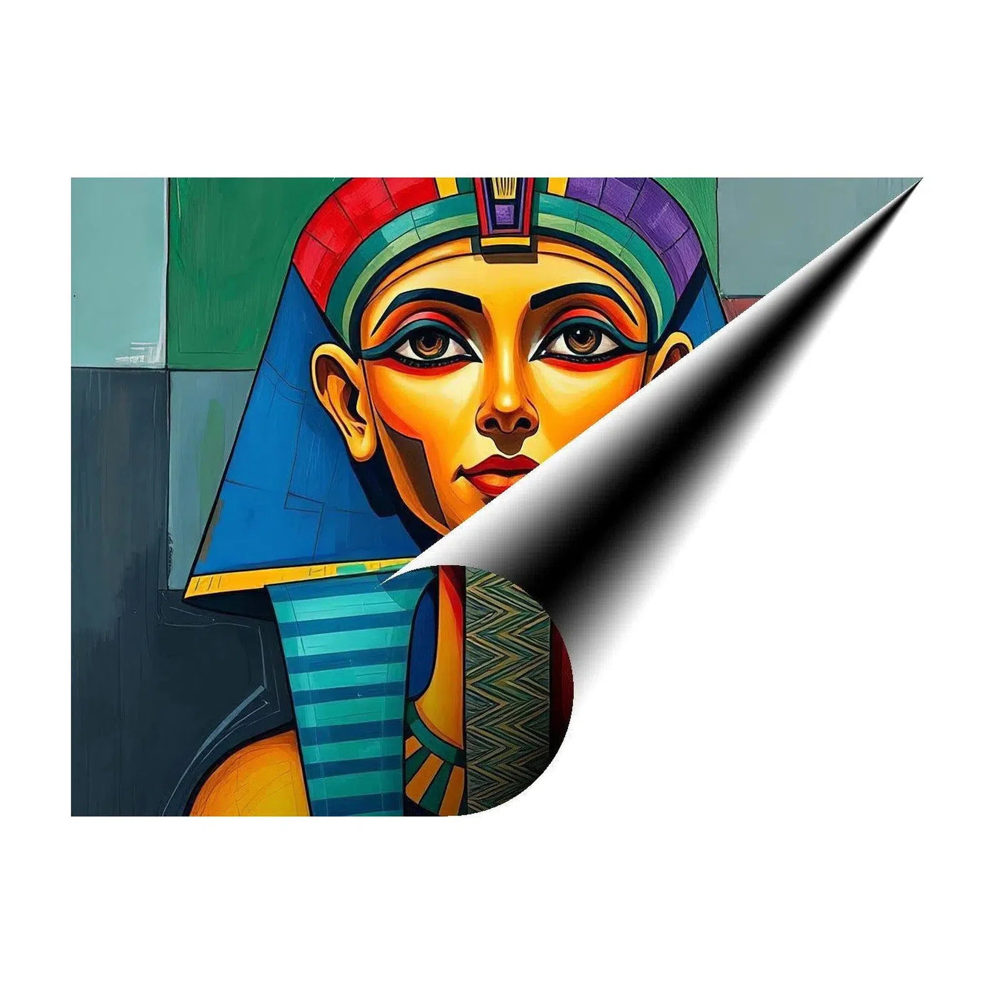 Egyptian Pharaoh Tutankhamun Tut, Art Print 43646 Giclée Fine Art Matte Paper Print Visual Wall Art
