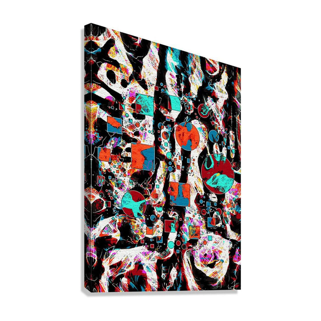 Energetic Structure Abstract Art Print 23107 Giclée Stretched Canvas Print Visual Wall Art