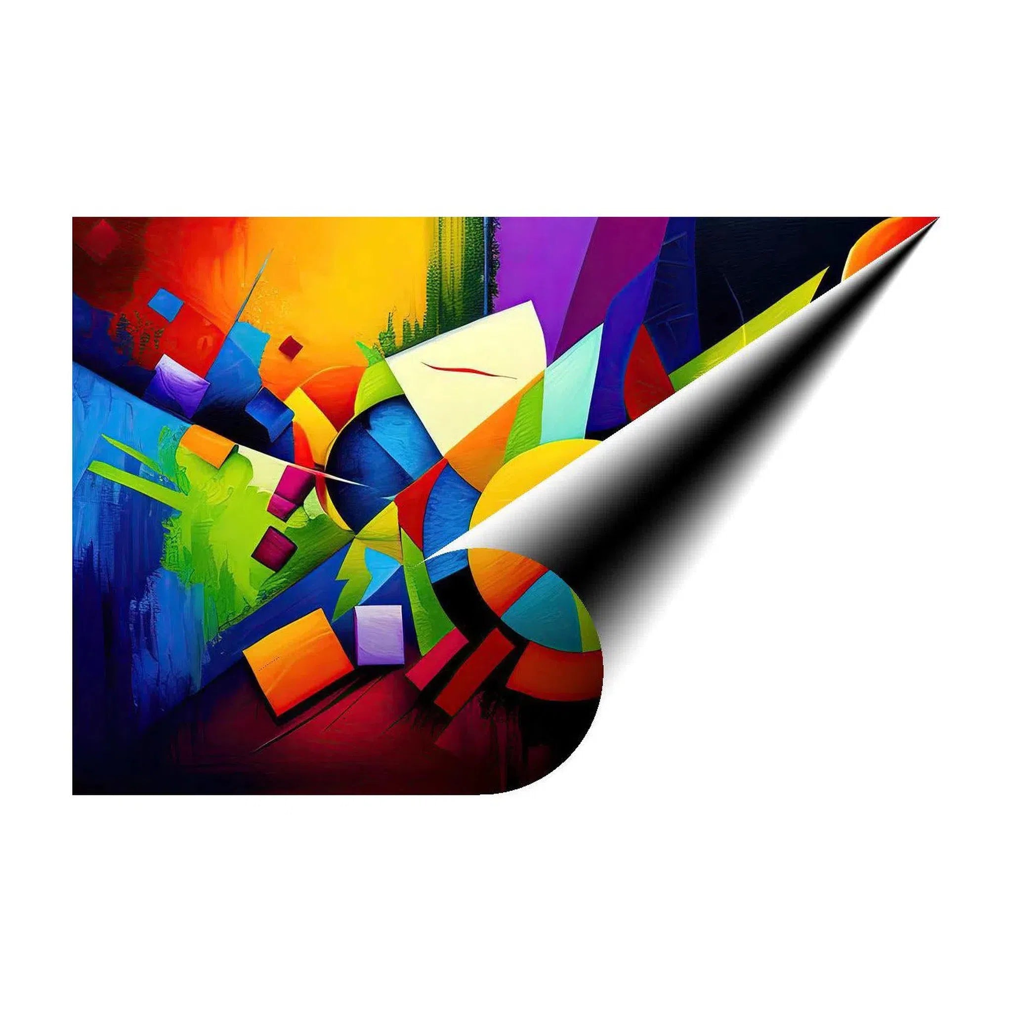 Engage It, Abstract Art Print 32523 Giclée Rolled Canvas Print Visual Wall Art