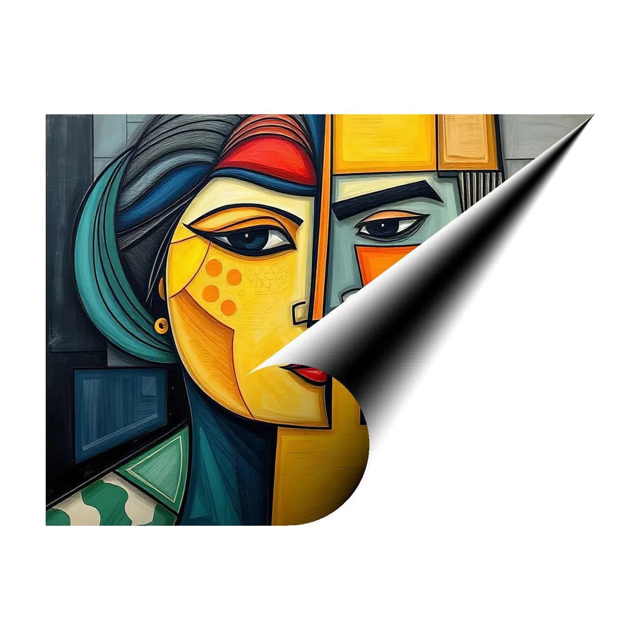 Exchanging, Abstract Art Print 43625 Giclée Rolled Canvas Print Visual Wall Art