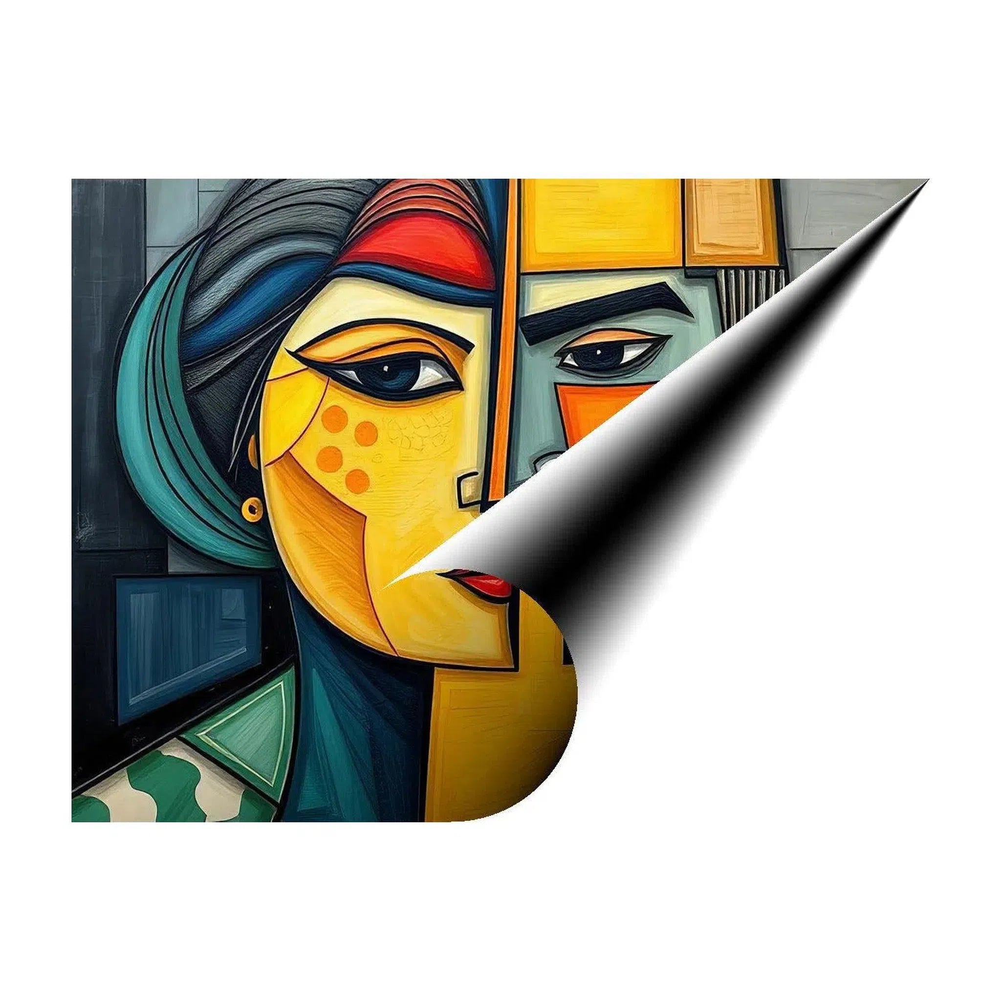 Exchanging, Abstract Art Print 43625 Giclée Fine Art Matte Paper Print Visual Wall Art