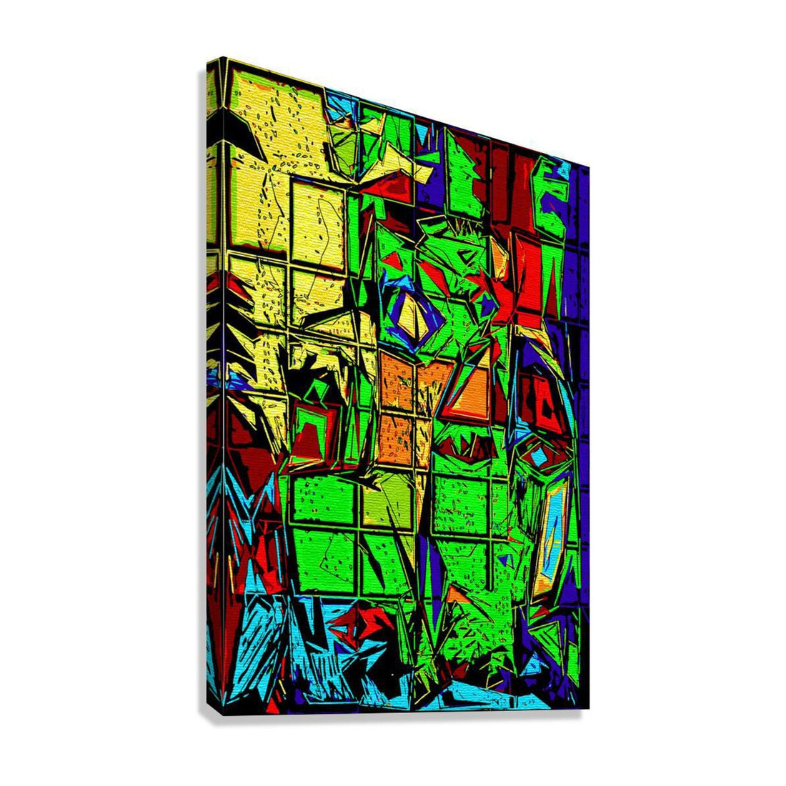 Expressive And Energetic Abstract Art Print 23115 Giclée Stretched Canvas Print Visual Wall Art