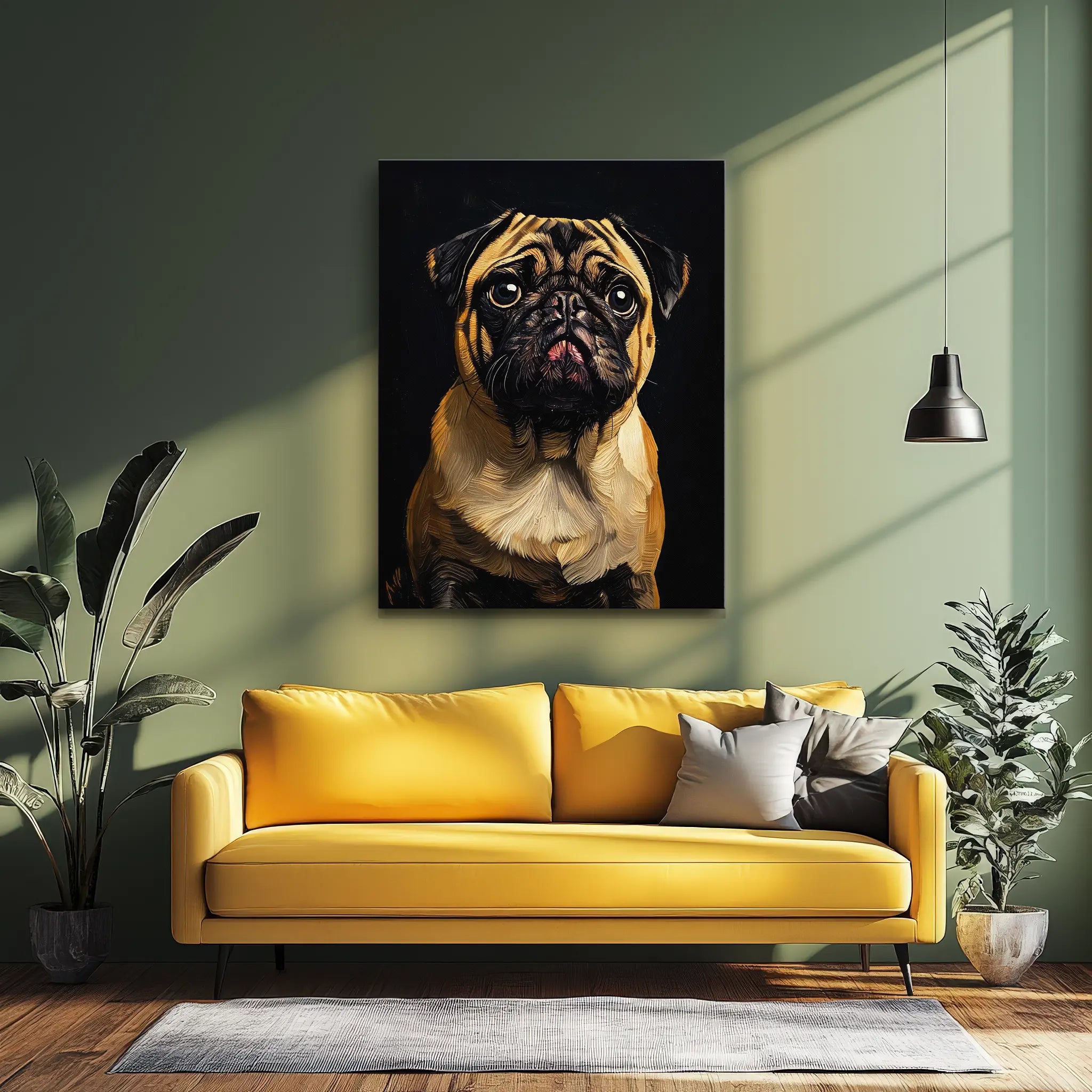 Expressive Pug Face Giclée Print 456023 Visual Wall Art AR3:4V-AR4:5V Giclée Print