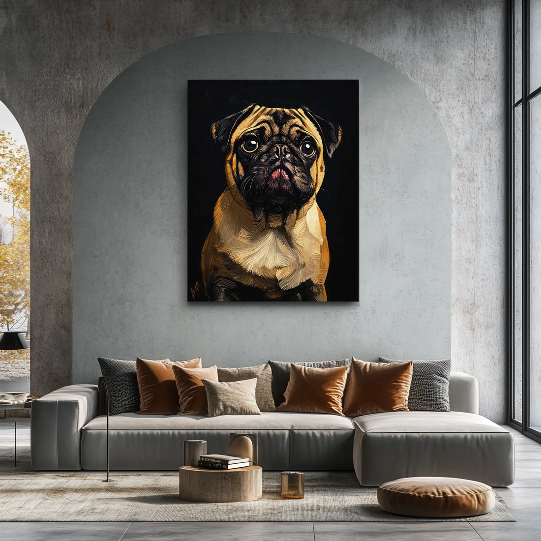 Expressive Pug Face Giclée Print 456023 Visual Wall Art AR3:4V-AR4:5V Giclée Print