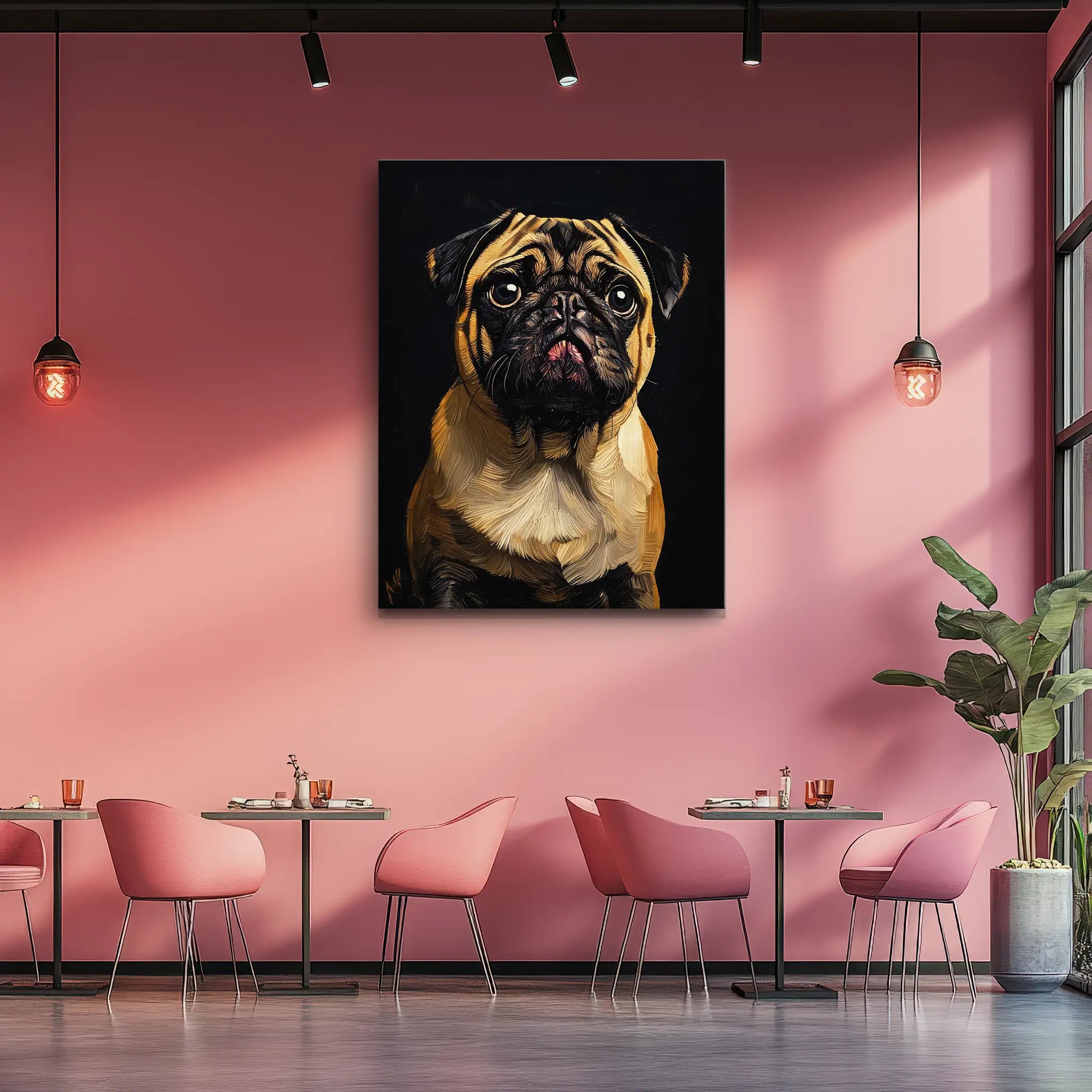 Expressive Pug Face Giclée Print 456023 Visual Wall Art AR3:4V-AR4:5V Giclée Print