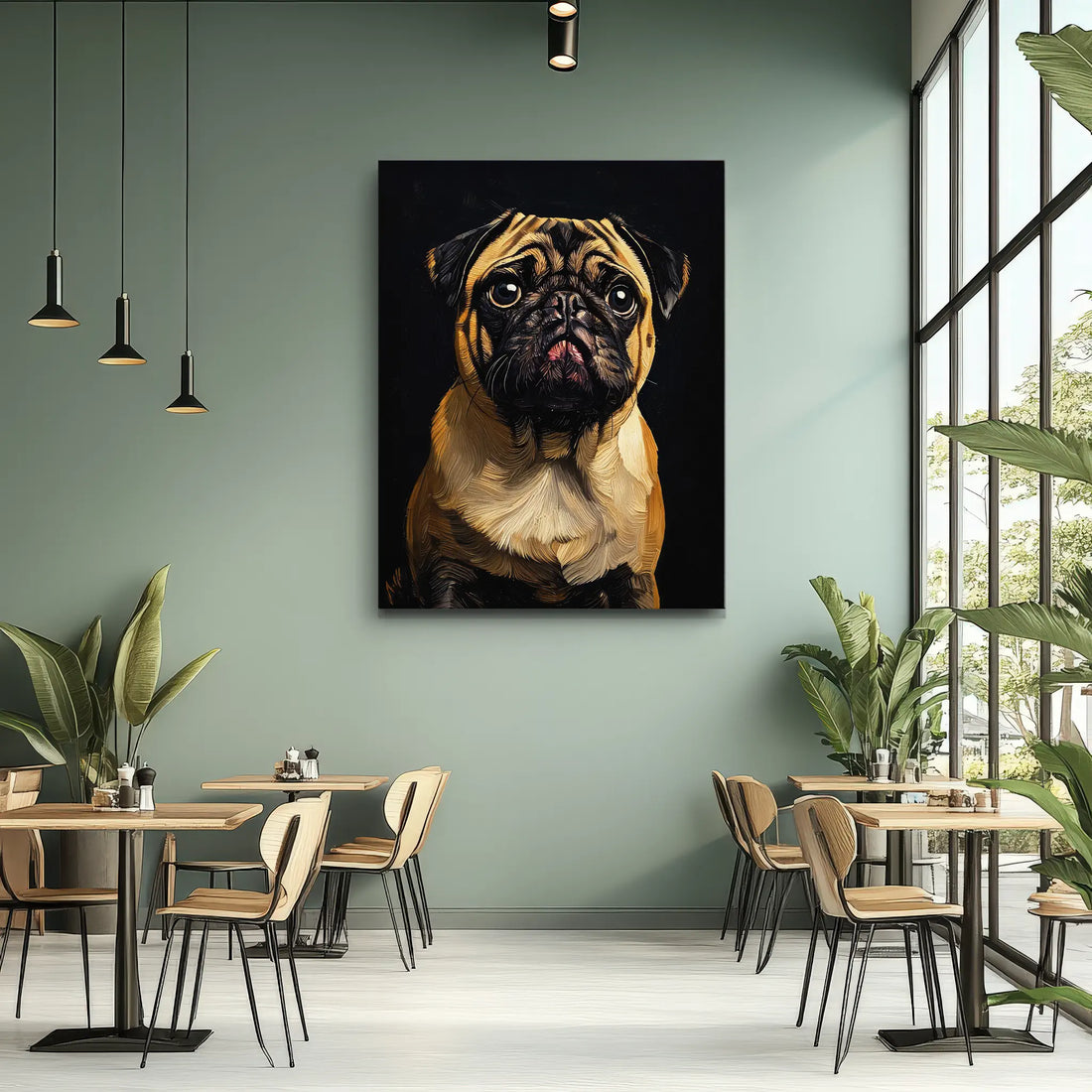 Expressive Pug Face Giclée Print 456023 Visual Wall Art AR3:4V-AR4:5V Giclée Print