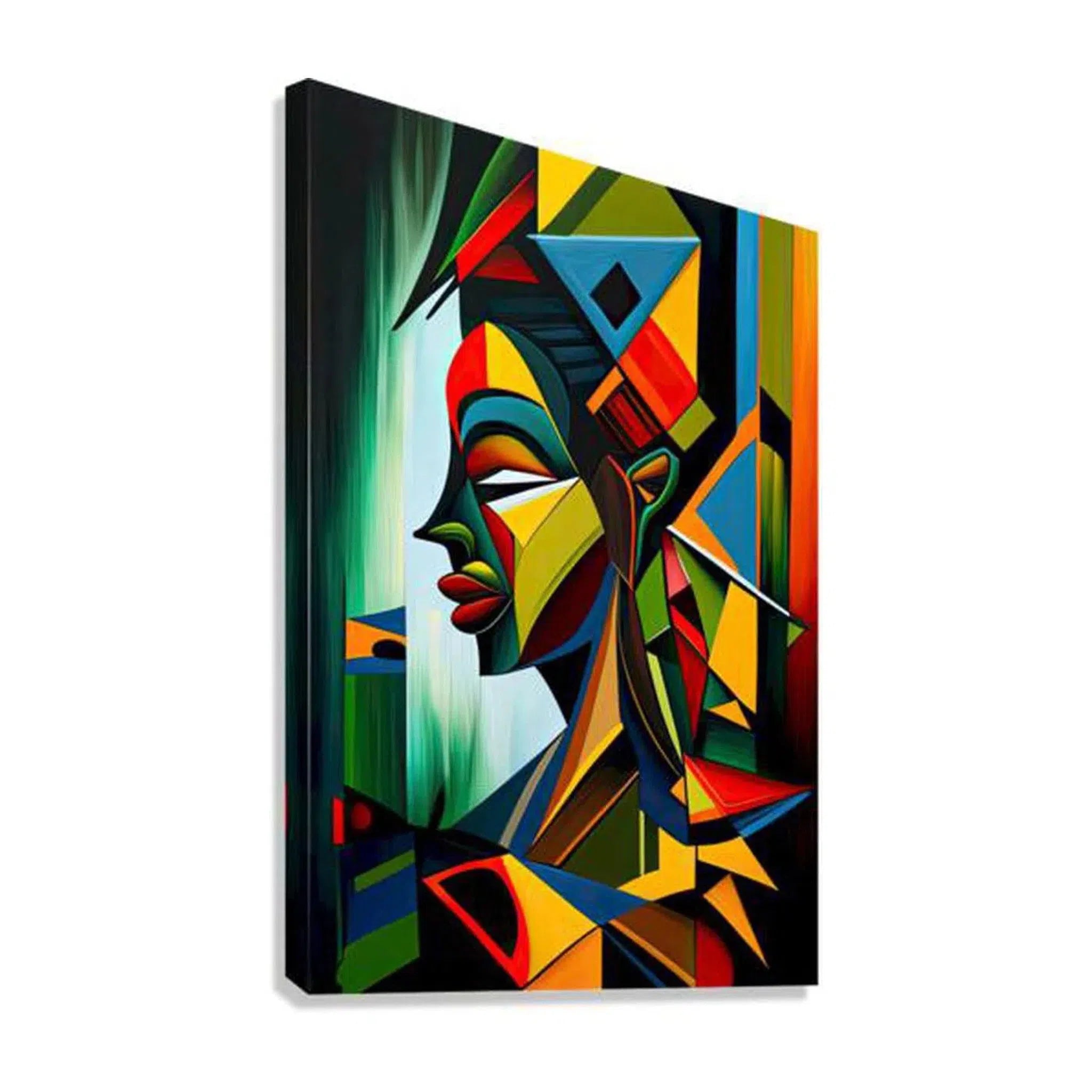 Exquisite Ebony, Ethnic Abstract Art Print 23164 Giclée Stretched Canvas Print Visual Wall Art