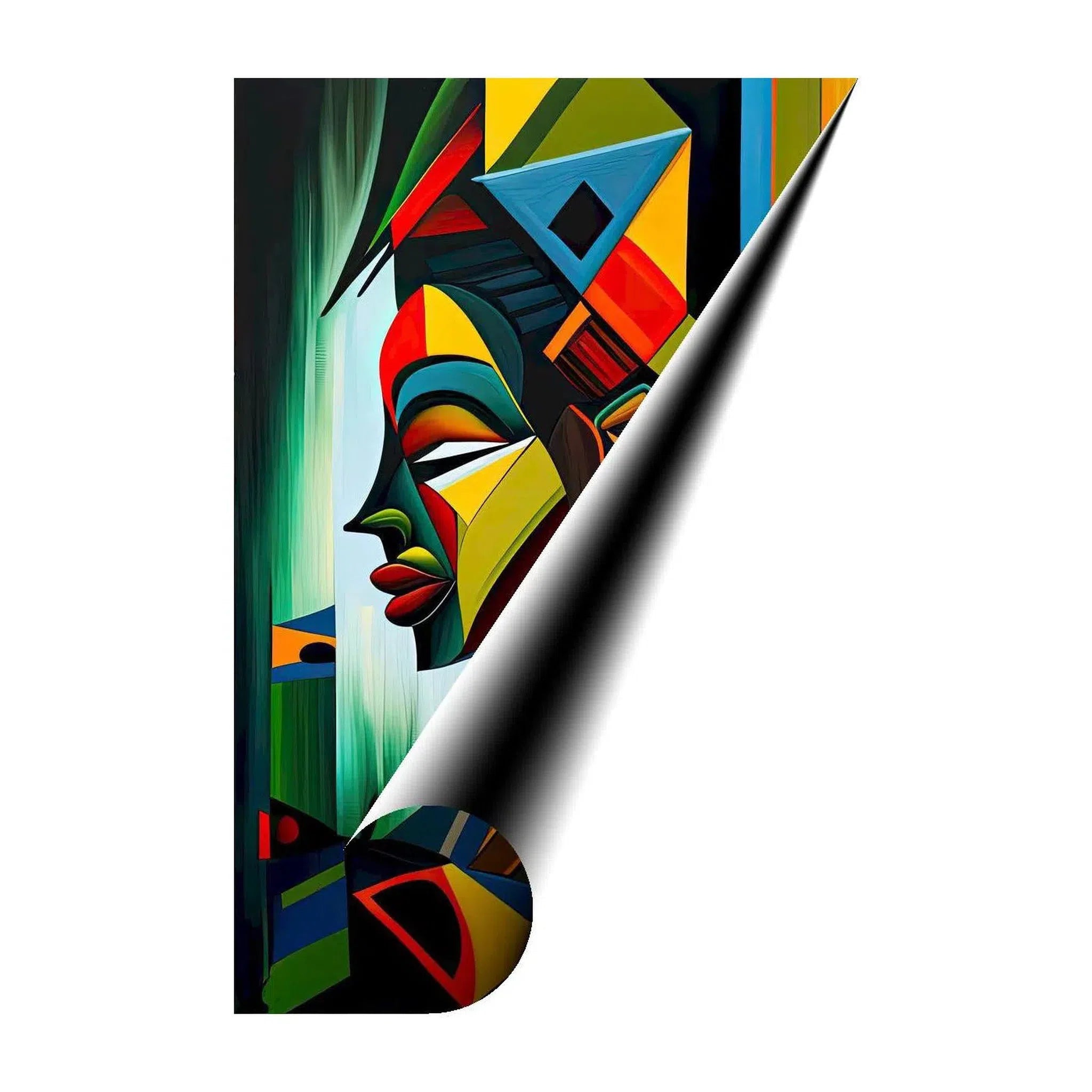 Exquisite Ebony, Ethnic Abstract Art Print 23164 Giclée Fine Art Matte Paper Print Visual Wall Art