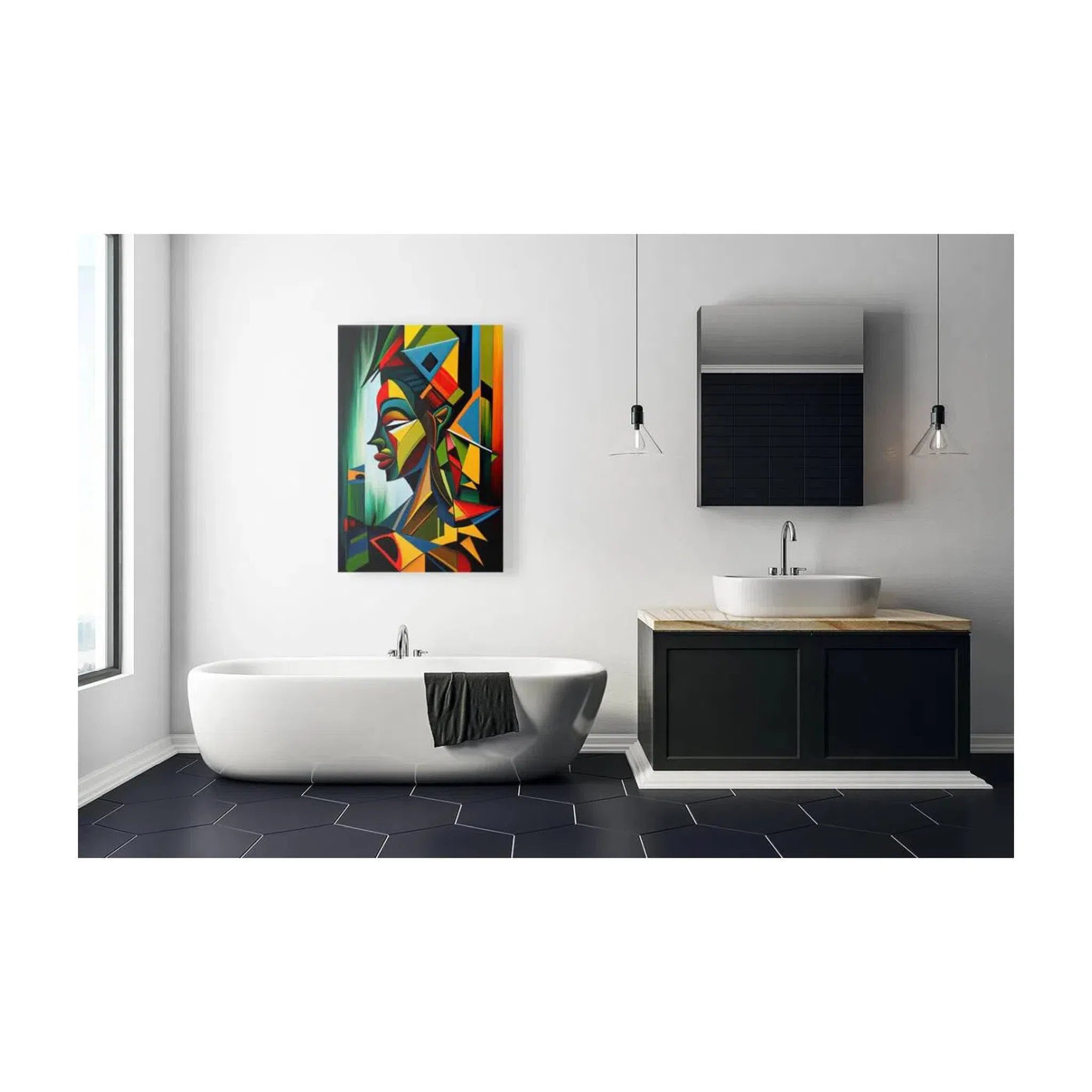 Exquisite Ebony, Ethnic Abstract Art Print 23164 Visual Wall Art