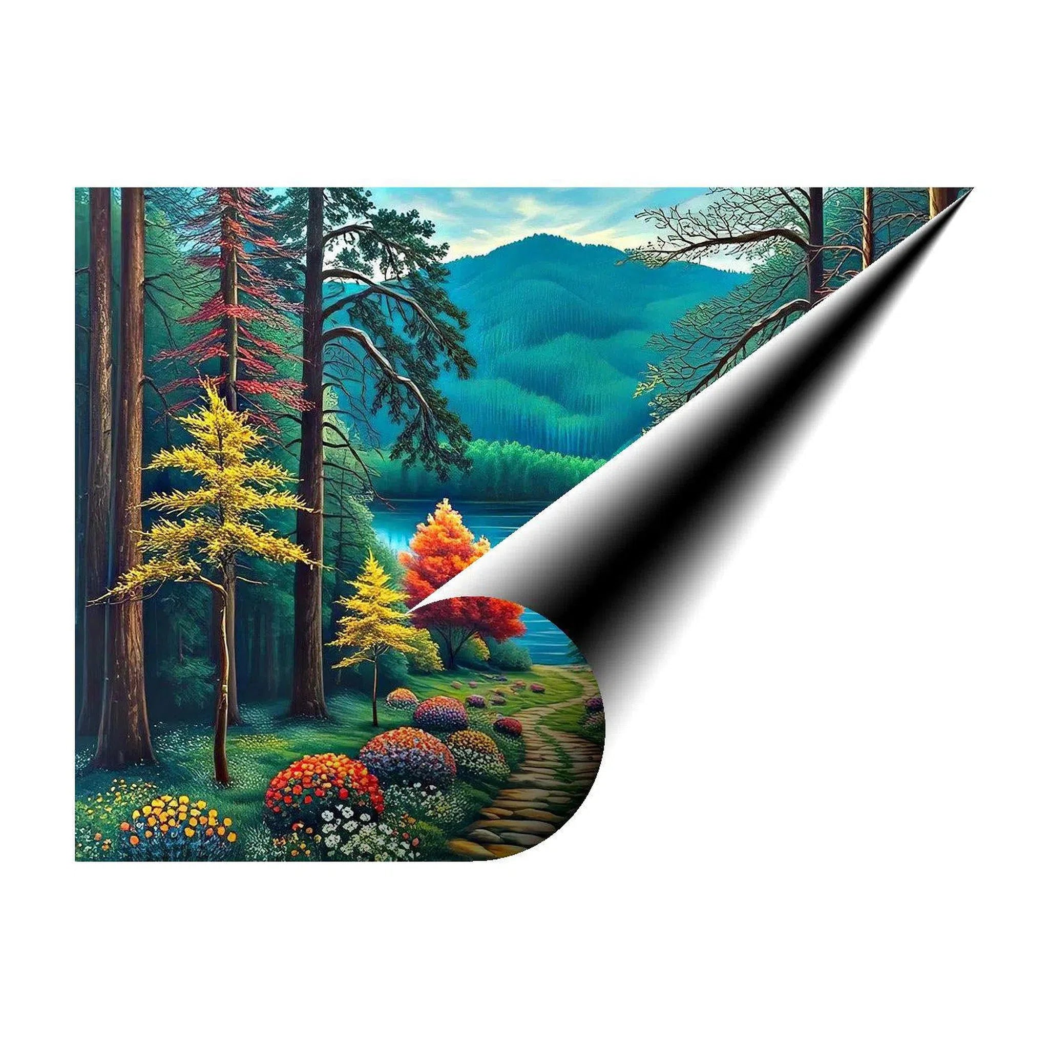 A Winding Stone Path Nature Art Print 43704 Visual Wall Art