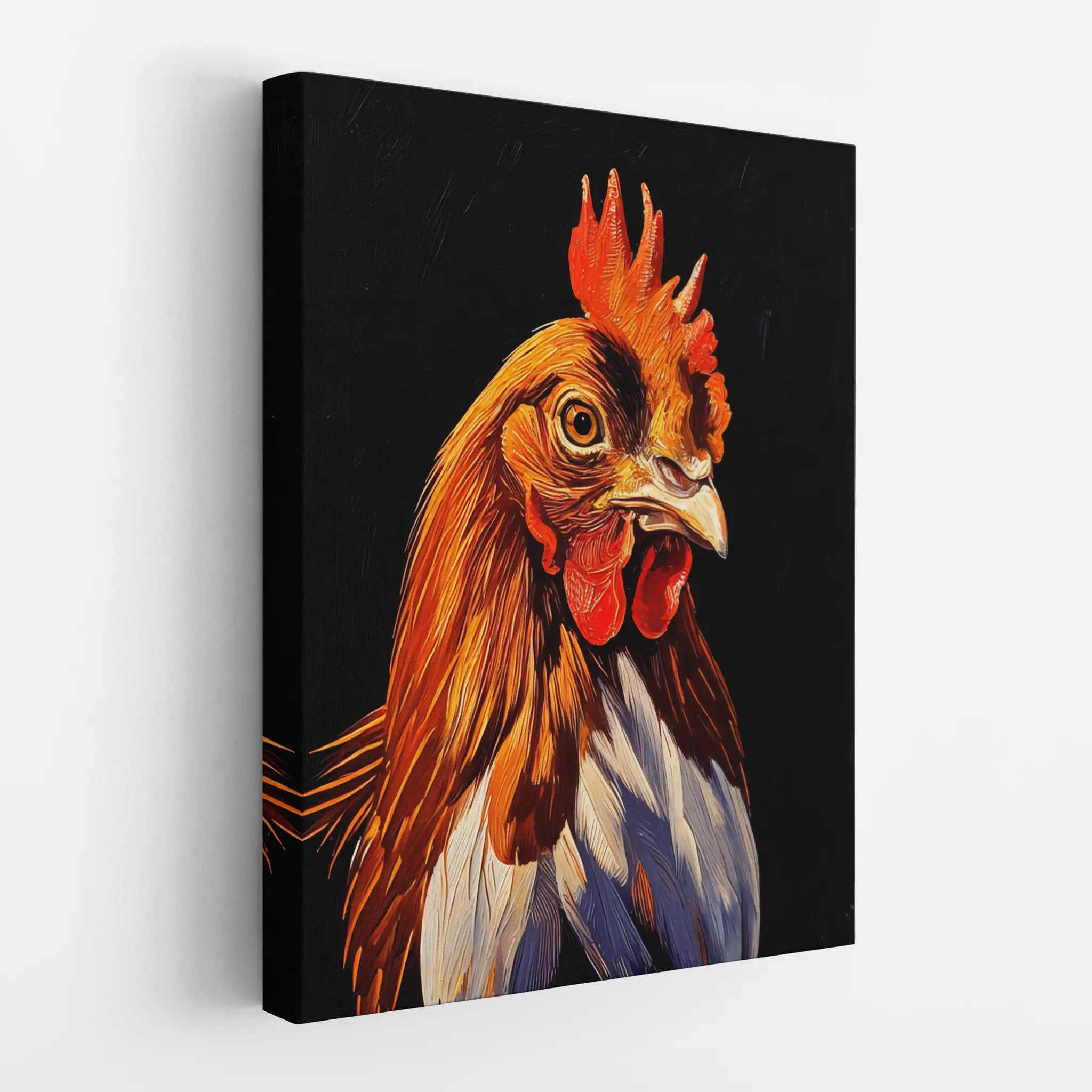 Fiery Red Rooster Giclée Print 456024 Visual Wall Art AR3:4V-AR4:5V Giclée Print