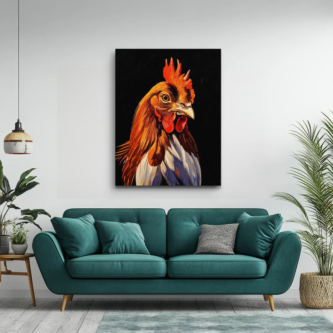 Fiery Red Rooster Giclée Print 456024 Visual Wall Art AR3:4V-AR4:5V Giclée Print