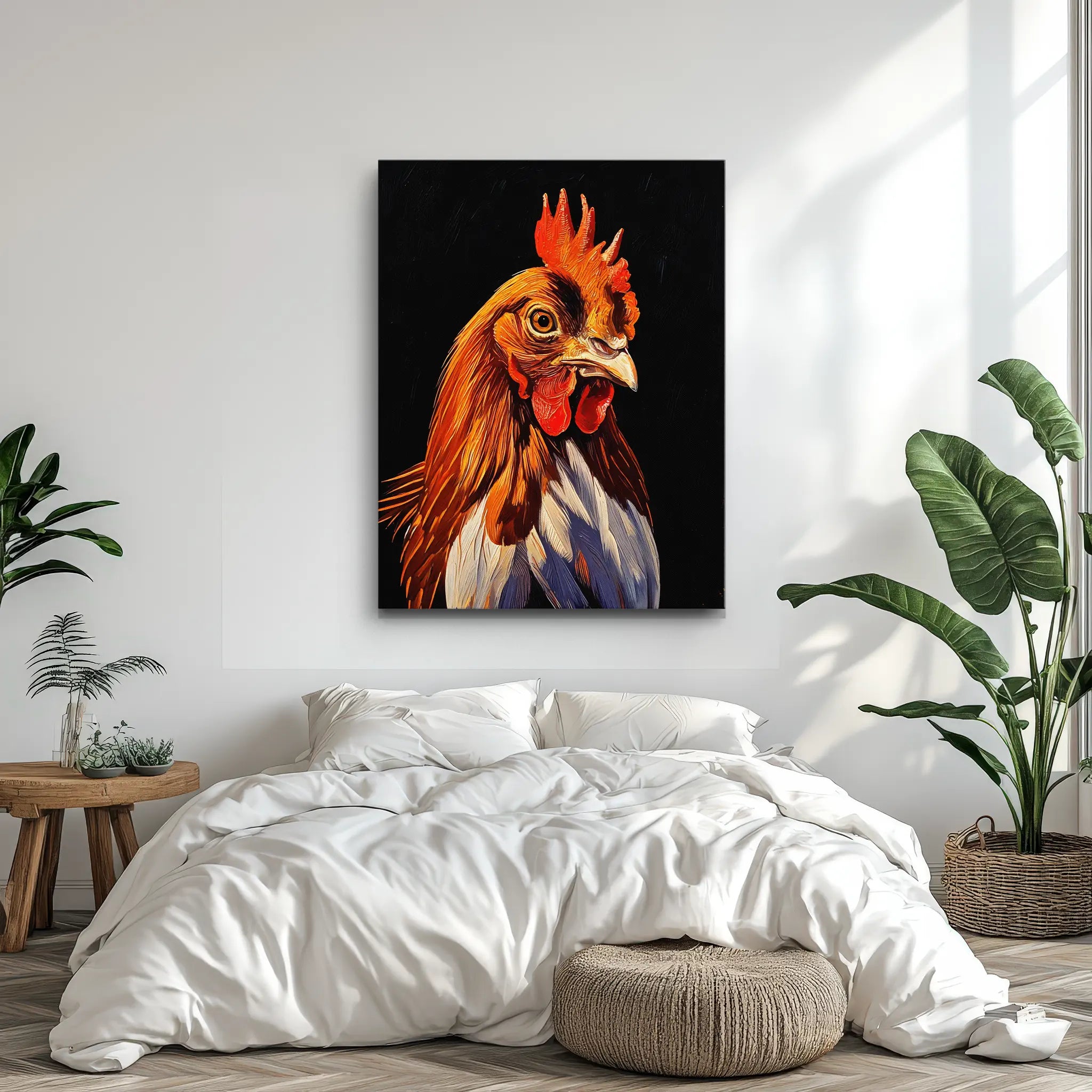 Fiery Red Rooster Giclée Print 456024 Visual Wall Art AR3:4V-AR4:5V Giclée Print