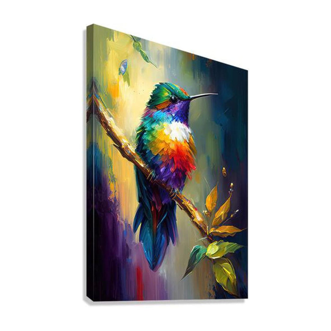 Fiery Throated Humming, Panterpe, Bird Art Print 23224 Giclée Stretched Canvas Print Visual Wall Art