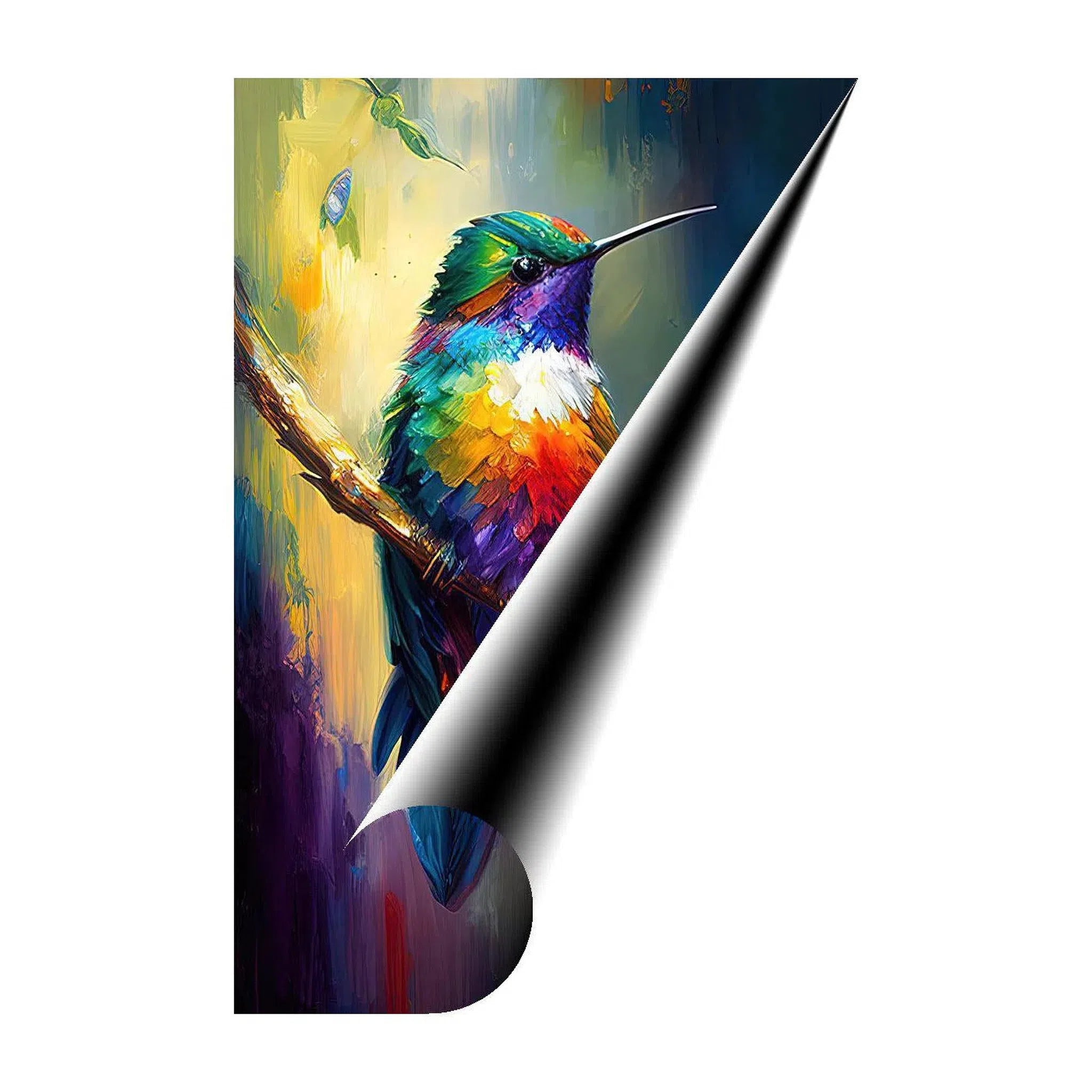 Fiery Throated Humming, Panterpe, Bird Art Print 23224 Giclée Rolled Canvas Print Visual Wall Art